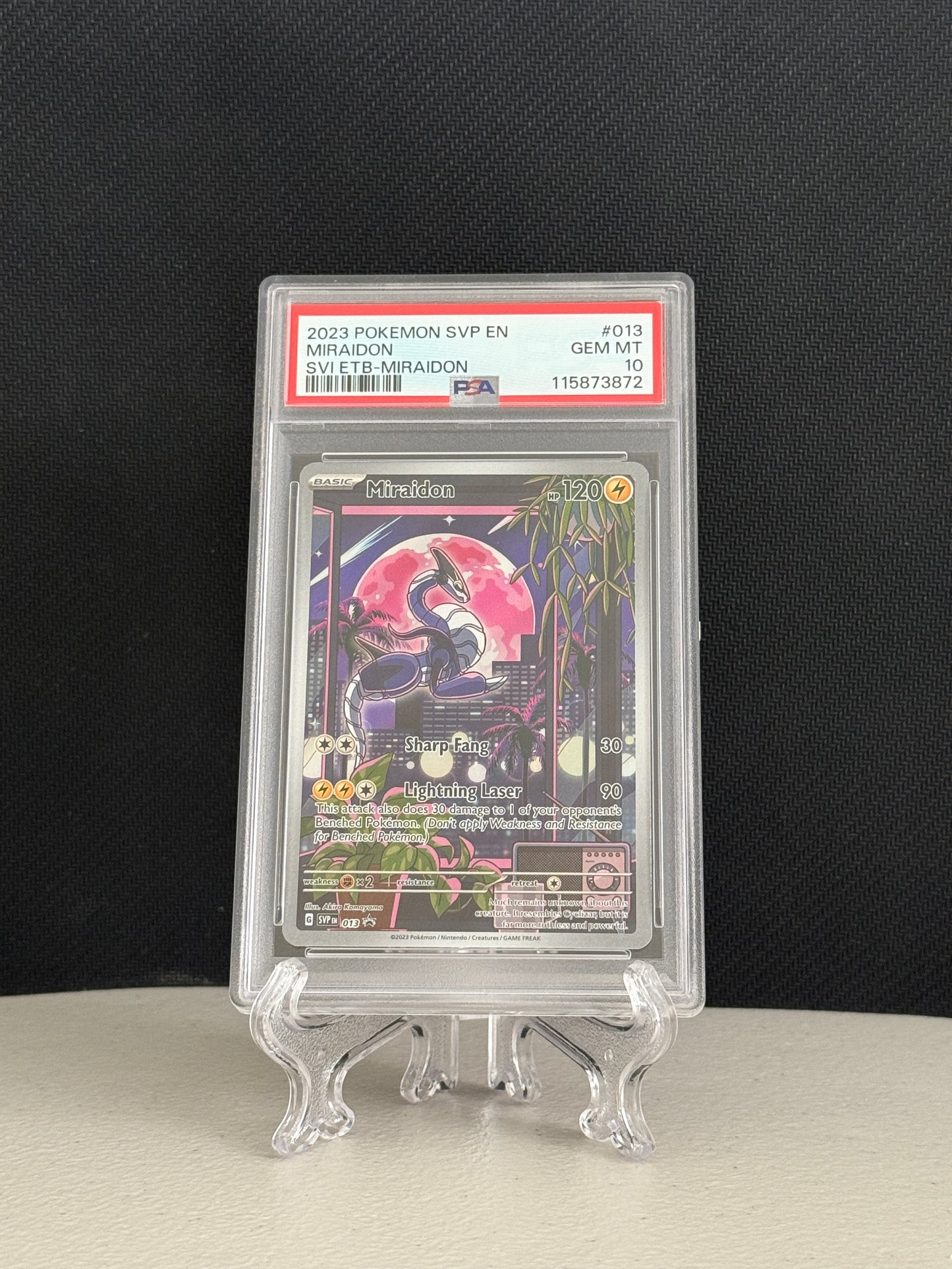 2023 Pokemon Scarlet & Violet Elite Trainer Box Promo Miraidon #013 - PSA 10