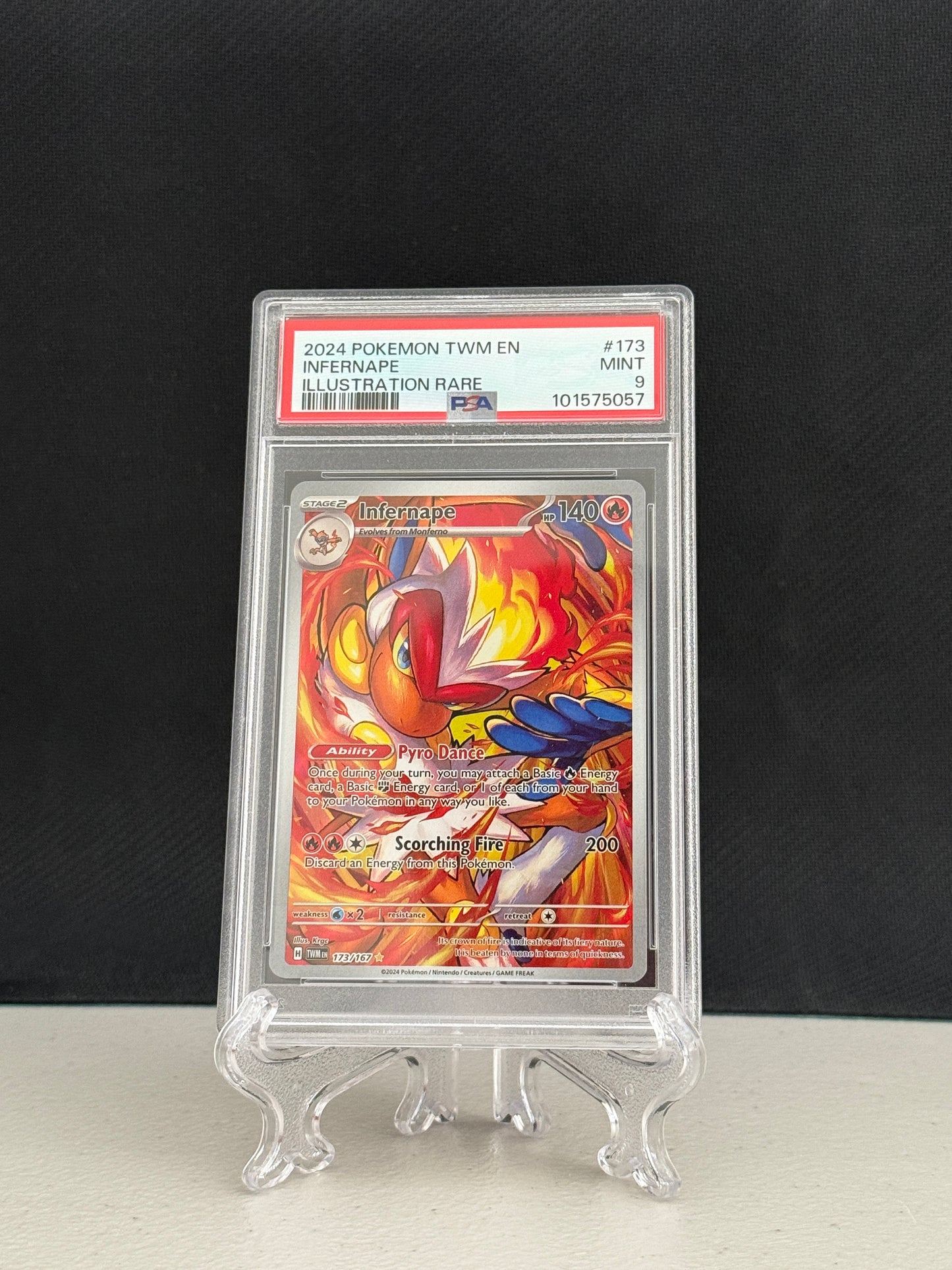 2024 Pokemon Twilight Masquerade Infernape #173 - PSA 9
