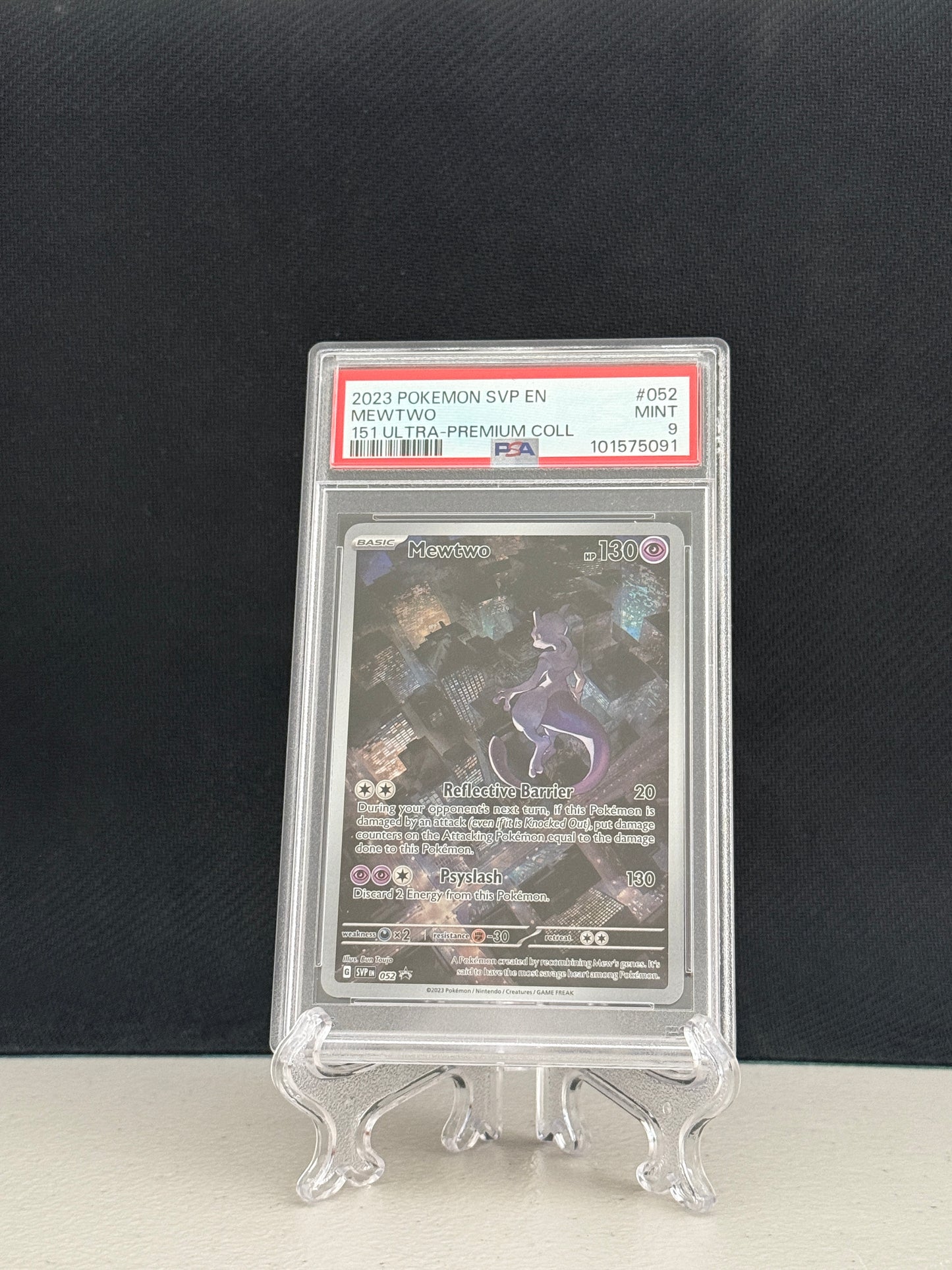 2023 Pokemon Scarlet & Violet 151 UPC Promo Mewtwo #052 - PSA 9