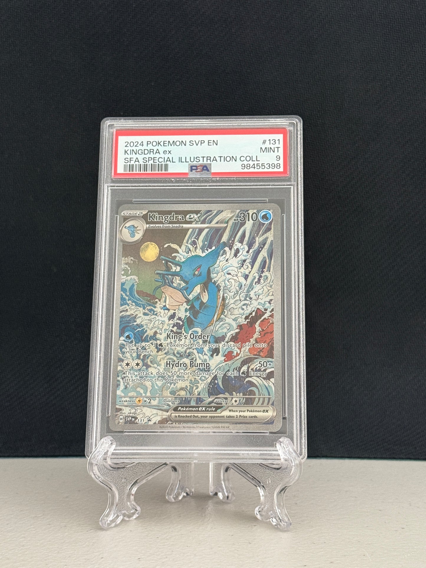 2024 Pokemon Scarlet & Violet Promo Kingdra ex #131 - PSA 9