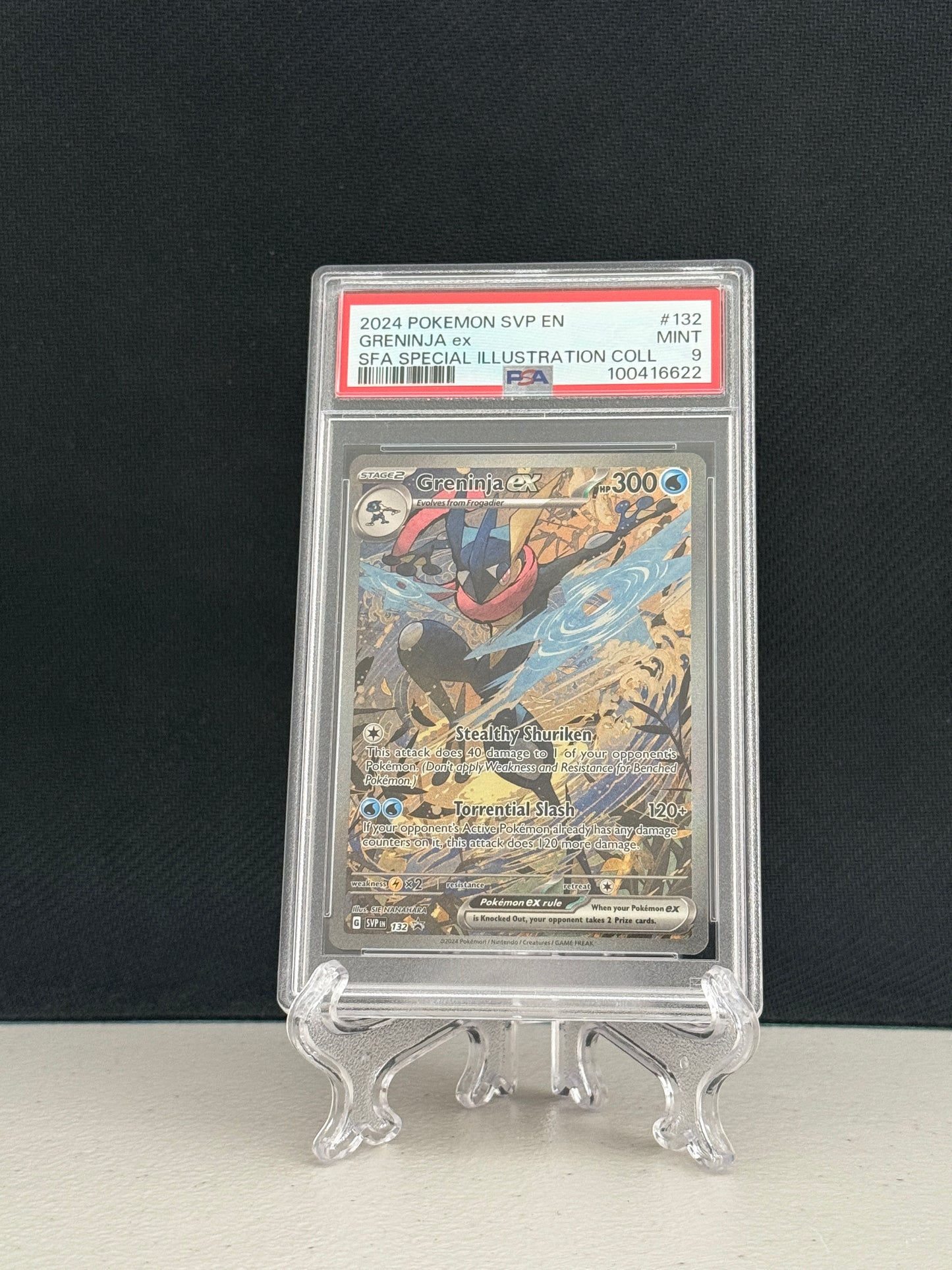 2024 Pokemon Scarlet & Violet Promo Greninja ex #132 - PSA 9