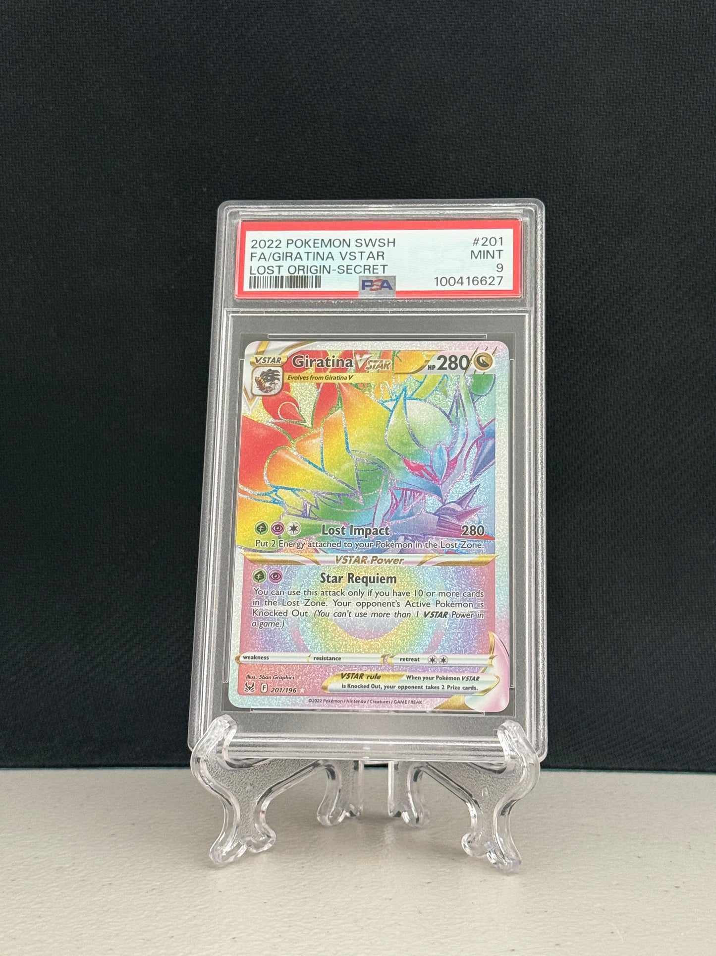 2022 Pokemon Lost Origin Giratina VSTAR #201 - PSA 9