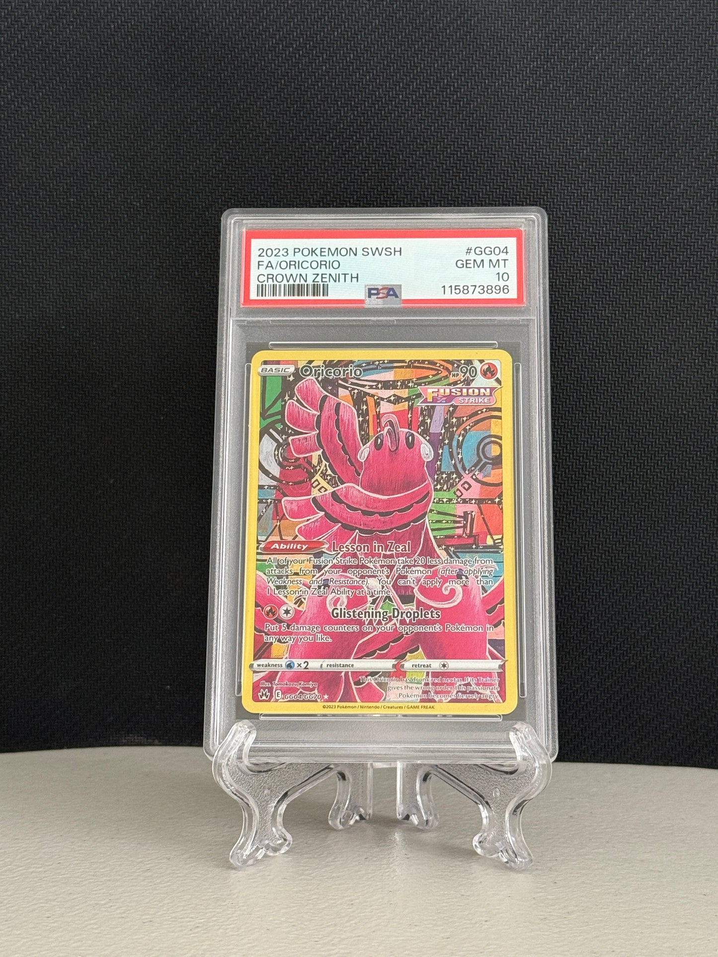2023 Pokemon Crown Zenith Oricorio #GG04 - PSA 10