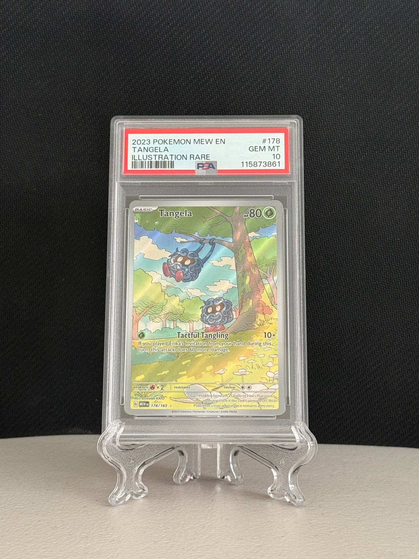 2023 Pokemon Scarlet & Violet 151 Illustration Rare Tangela #178 - PSA 10
