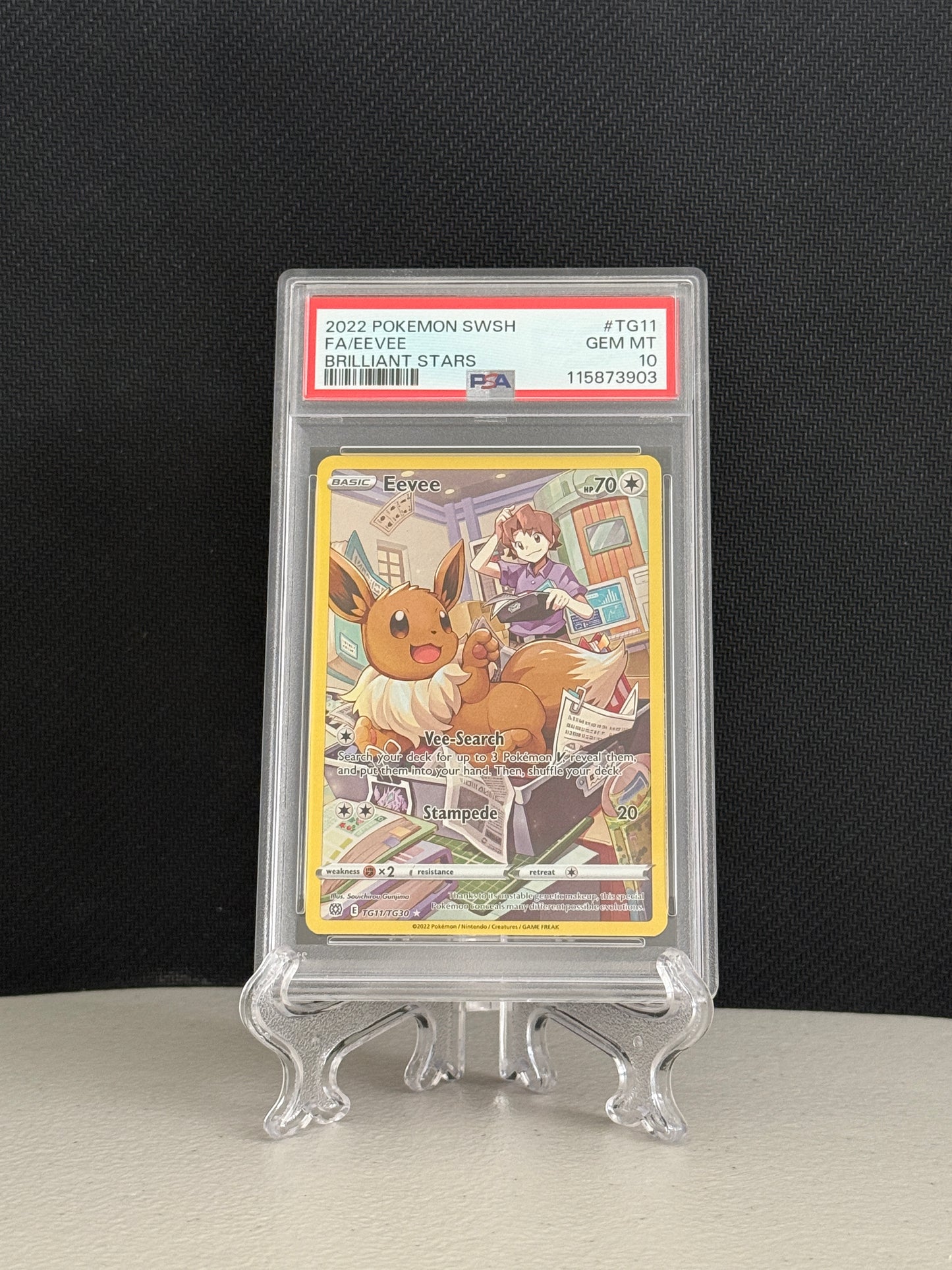 2022 Pokemon Brilliant Stars Eevee #TG11 - PSA 10