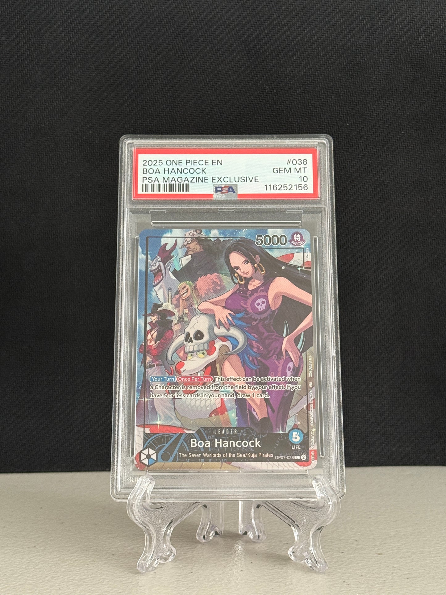 2025 One Piece PSA Magazine Exclusive Promo Boa Hancock OP07-038 PSA 10