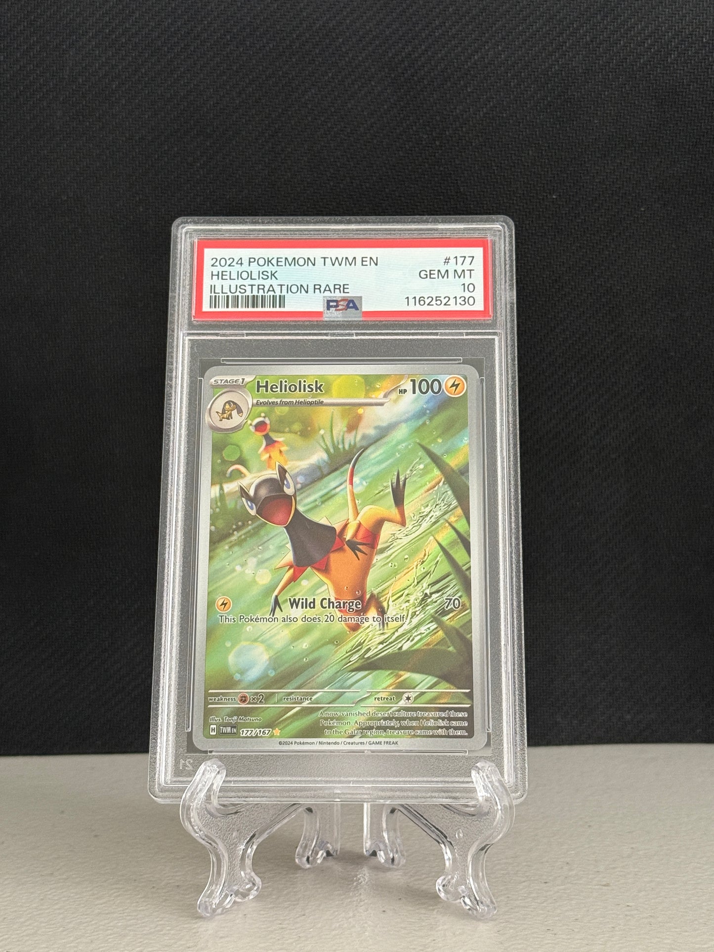 2024 Pokemon Twilight Masquerade Heliolisk #177 - PSA 10
