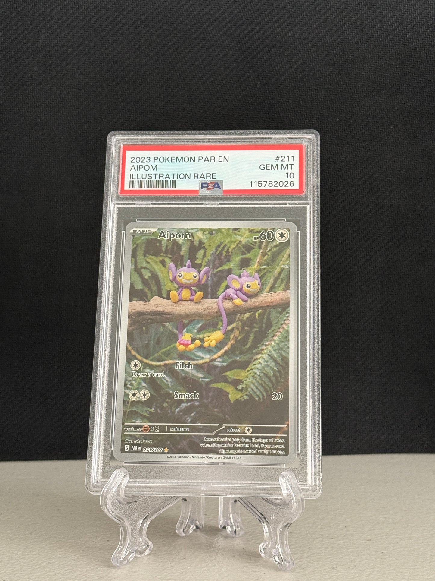 2023 Pokemon Paradox Rift Aipom #211 - PSA 10