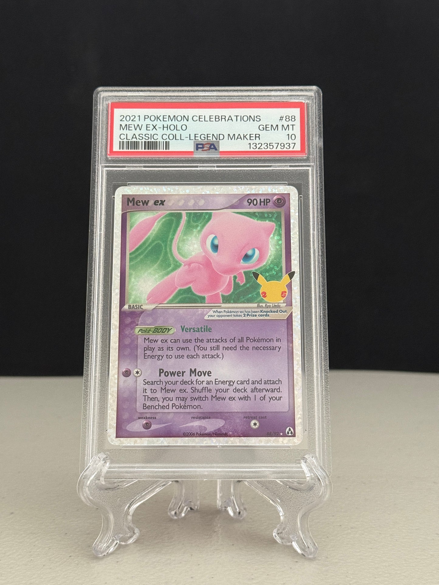 2021 Pokemon Celebrations Classic Collection Legend Maker Mew EX #88 - PSA 10