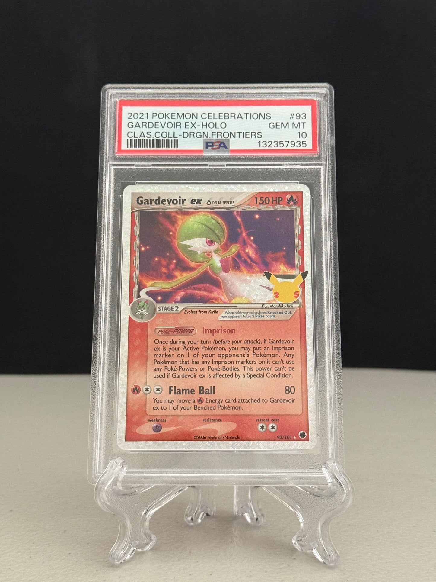 2021 Pokemon Celebrations Classic Collection Dragon Frontiers Gardevoir EX #93 - PSA 10