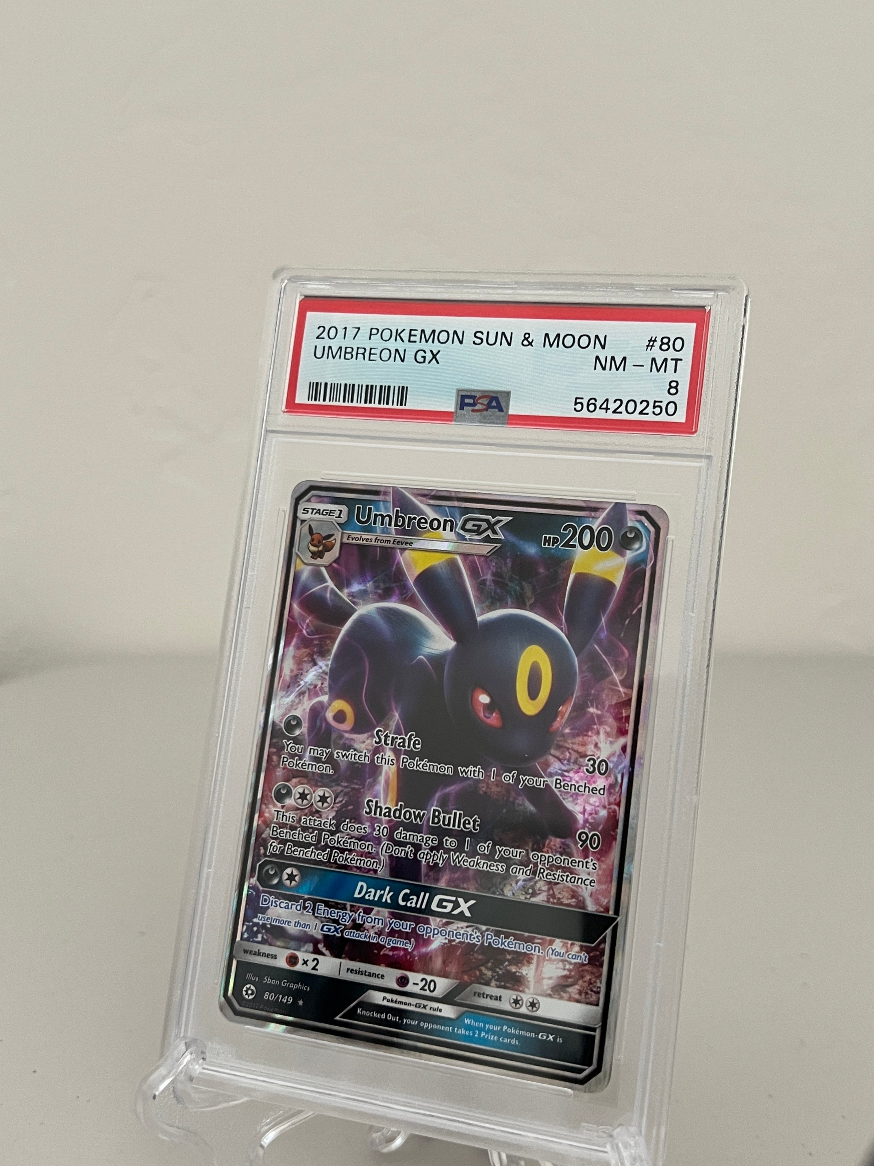 2017 Pokemon Sun & Moon Umbreon GX 80/149 - PSA 8 uptownhobbies 2017 Pokemon Sun & Moon Umbreon GX 80/149 - PSA 8 uptownhobbies