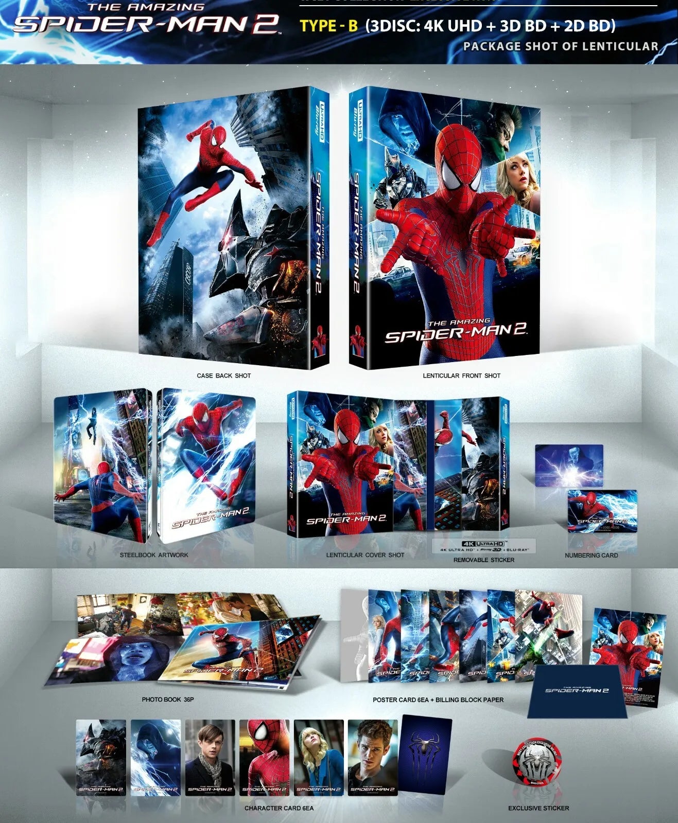 The Amazing Spider-Man 1 & 2 (4K UHD/3D/Blu-Ray) One Click Box Set WEET Collection