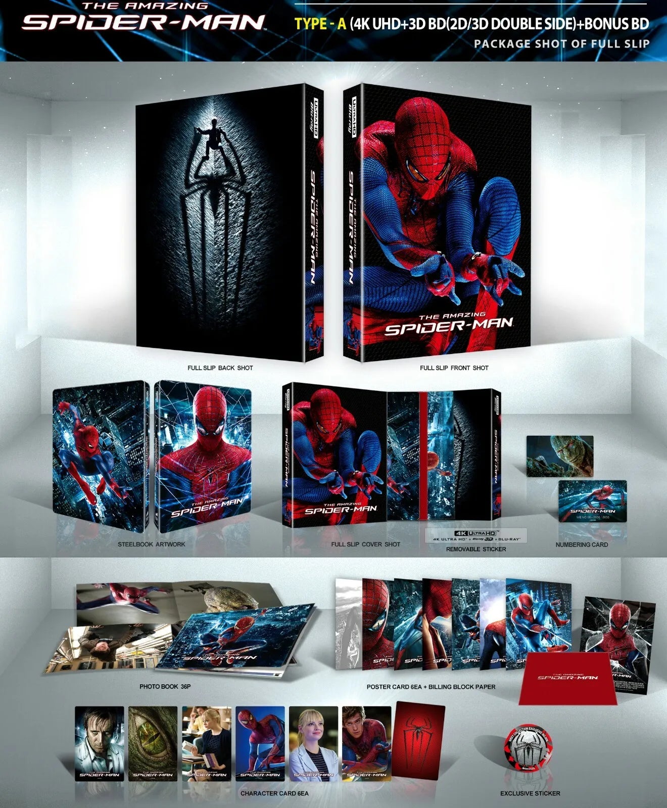 The Amazing Spider-Man 1 & 2 (4K UHD/3D/Blu-Ray) One Click Box Set WEET Collection