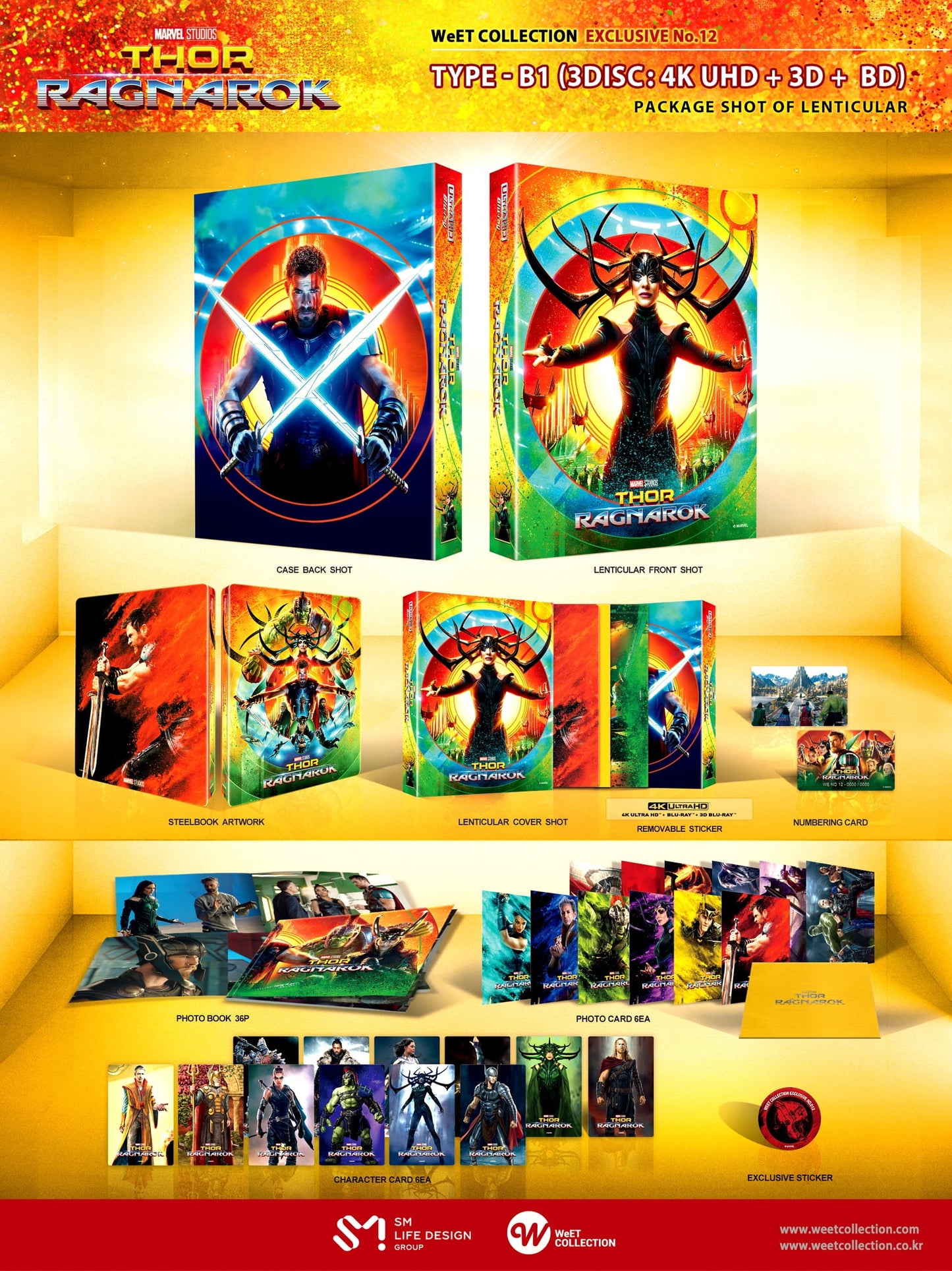 Thor Ragnarok (4K+3D+2D Blu-ray SteelBook) (WeET Collection Exclusive No.12) One Click Box Set