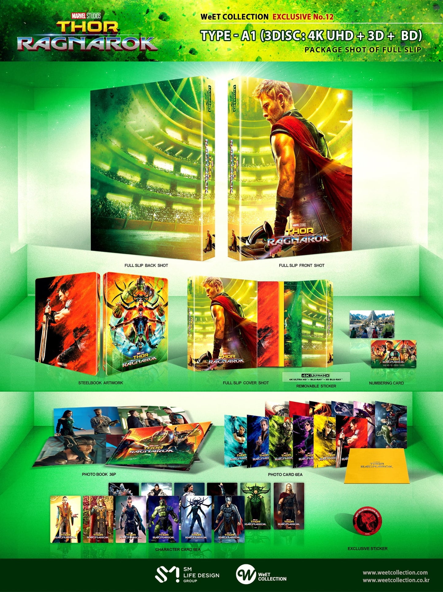 Thor Ragnarok (4K+3D+2D Blu-ray SteelBook) (WeET Collection Exclusive No.12) One Click Box Set