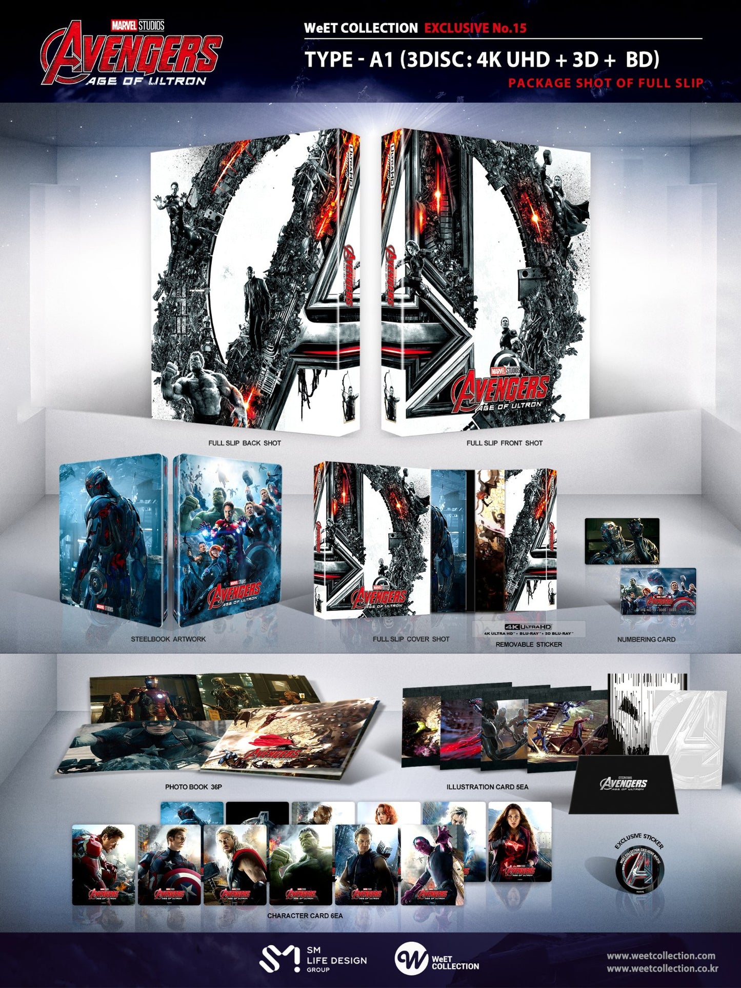 Avengers: Age of Ultron (4K+2D Blu-ray SteelBook) (WeET Collection Exclusive No.15) Full Slip