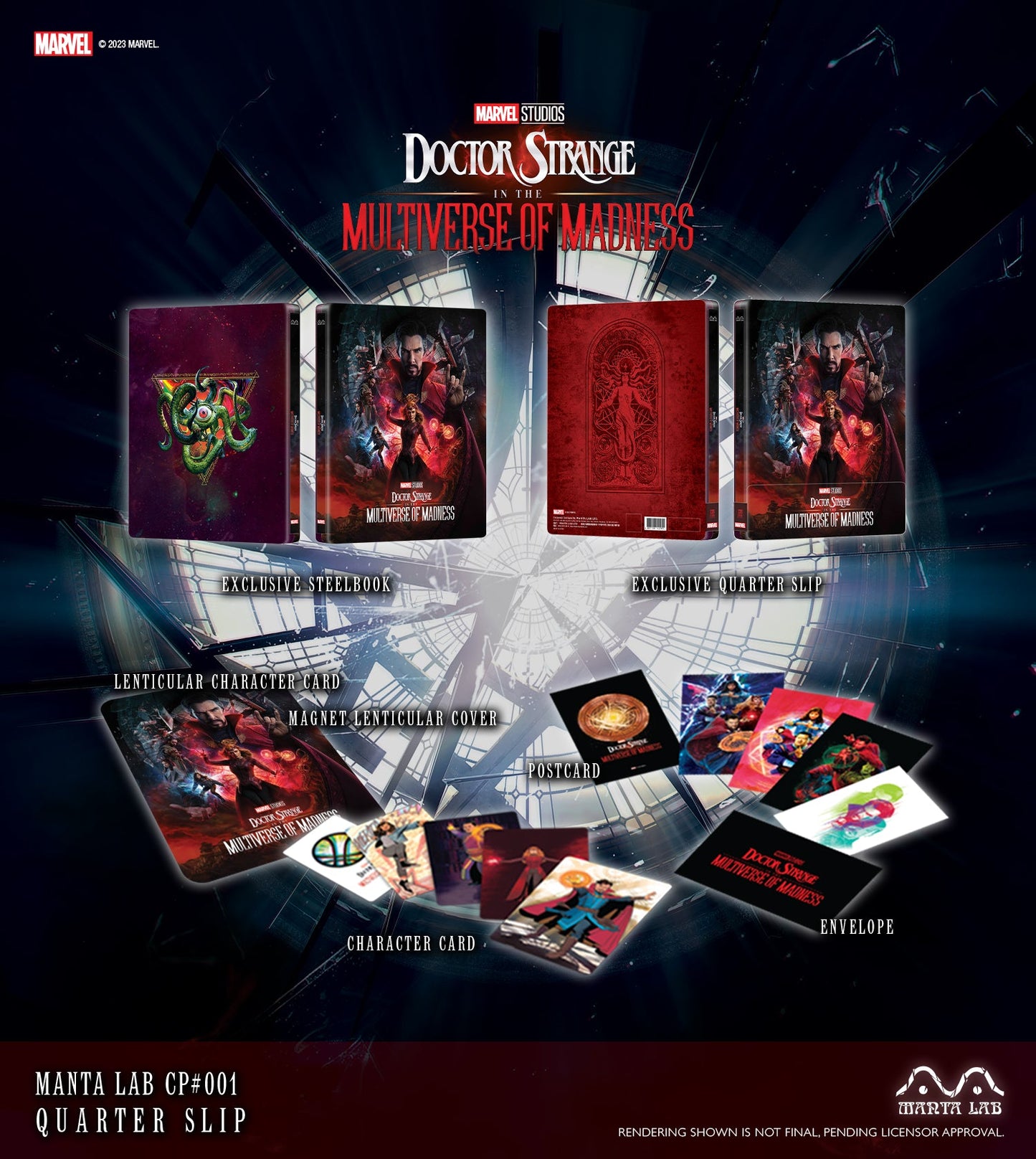 Doctor Strange in the Multiverse of Madness (Discless SteelBook) (Manta Lab Exclusive MCP-001) Lenticular Quarter Slip