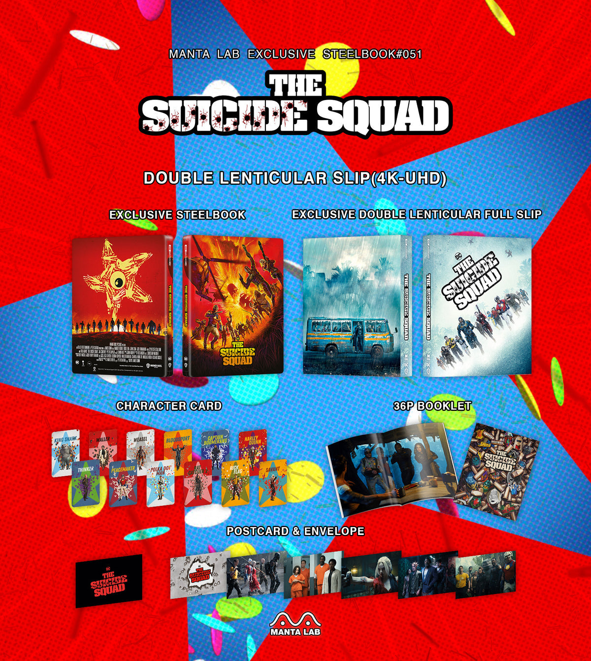 The Suicide Squad (2021) (4K+2D Blu-ray SteelBook) (Manta Lab Exclusive No. 51) One Click Box Set