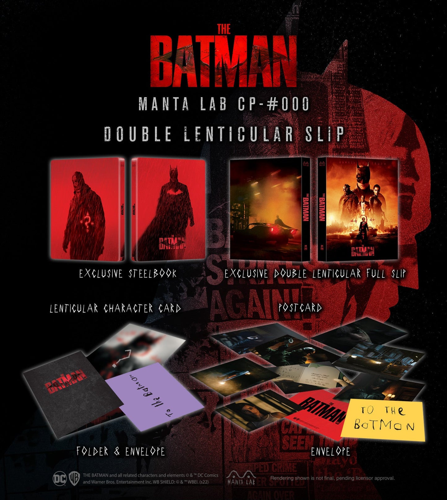 The Batman (2022) (Discless SteelBook) (Manta Lab Exclusive CP-000) One Click Box Set