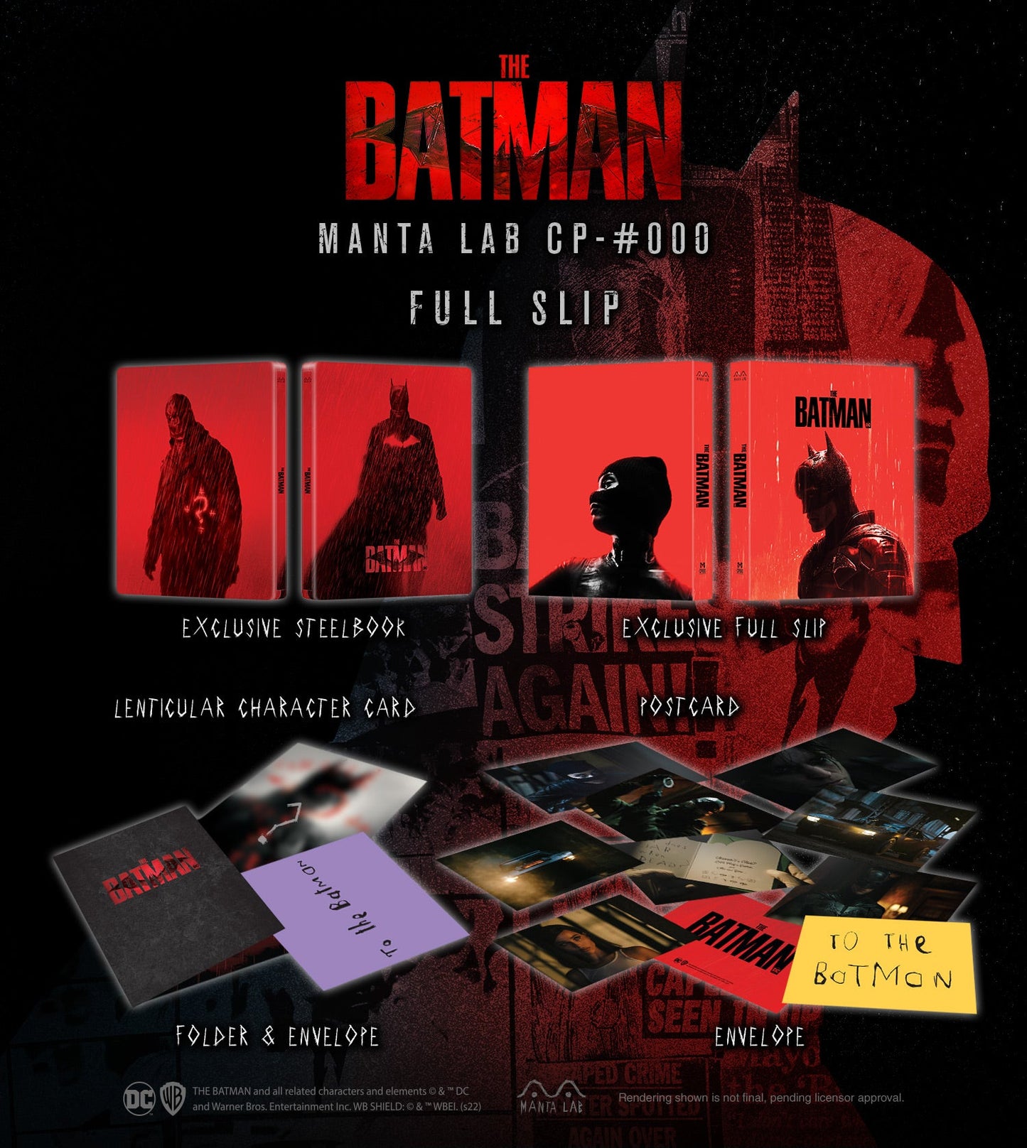 The Batman (2022) (Discless SteelBook) (Manta Lab Exclusive CP-000) One Click Box Set