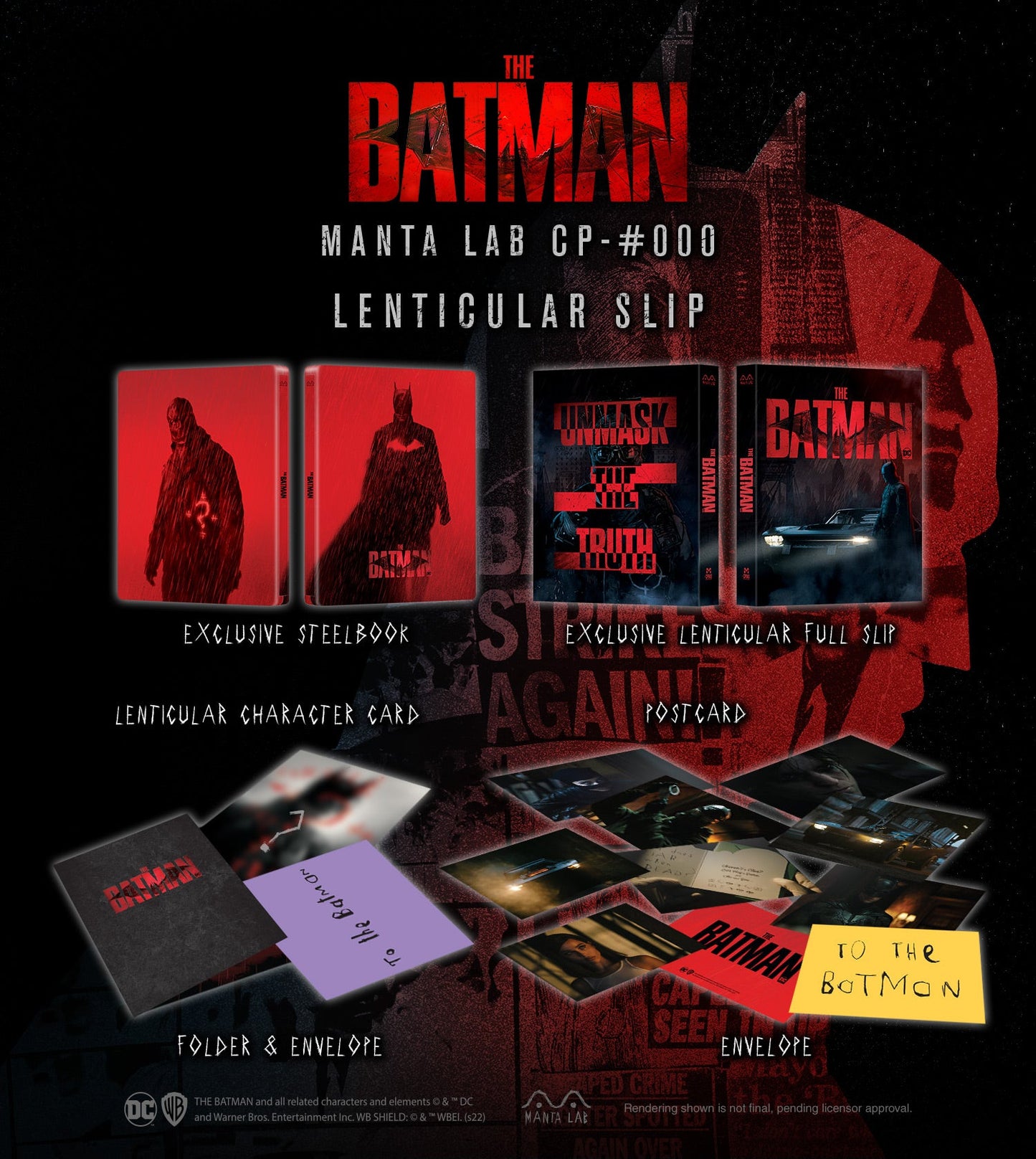 The Batman (2022) (Discless SteelBook) (Manta Lab Exclusive CP-000) One Click Box Set