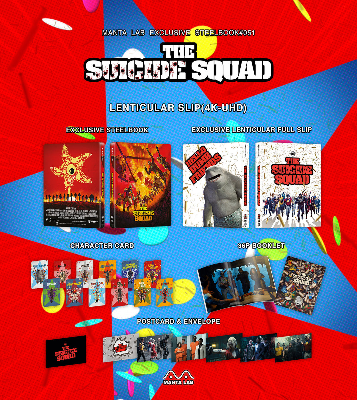 The Suicide Squad (2021) (4K+2D Blu-ray SteelBook) (Manta Lab Exclusive No. 51) One Click Box Set