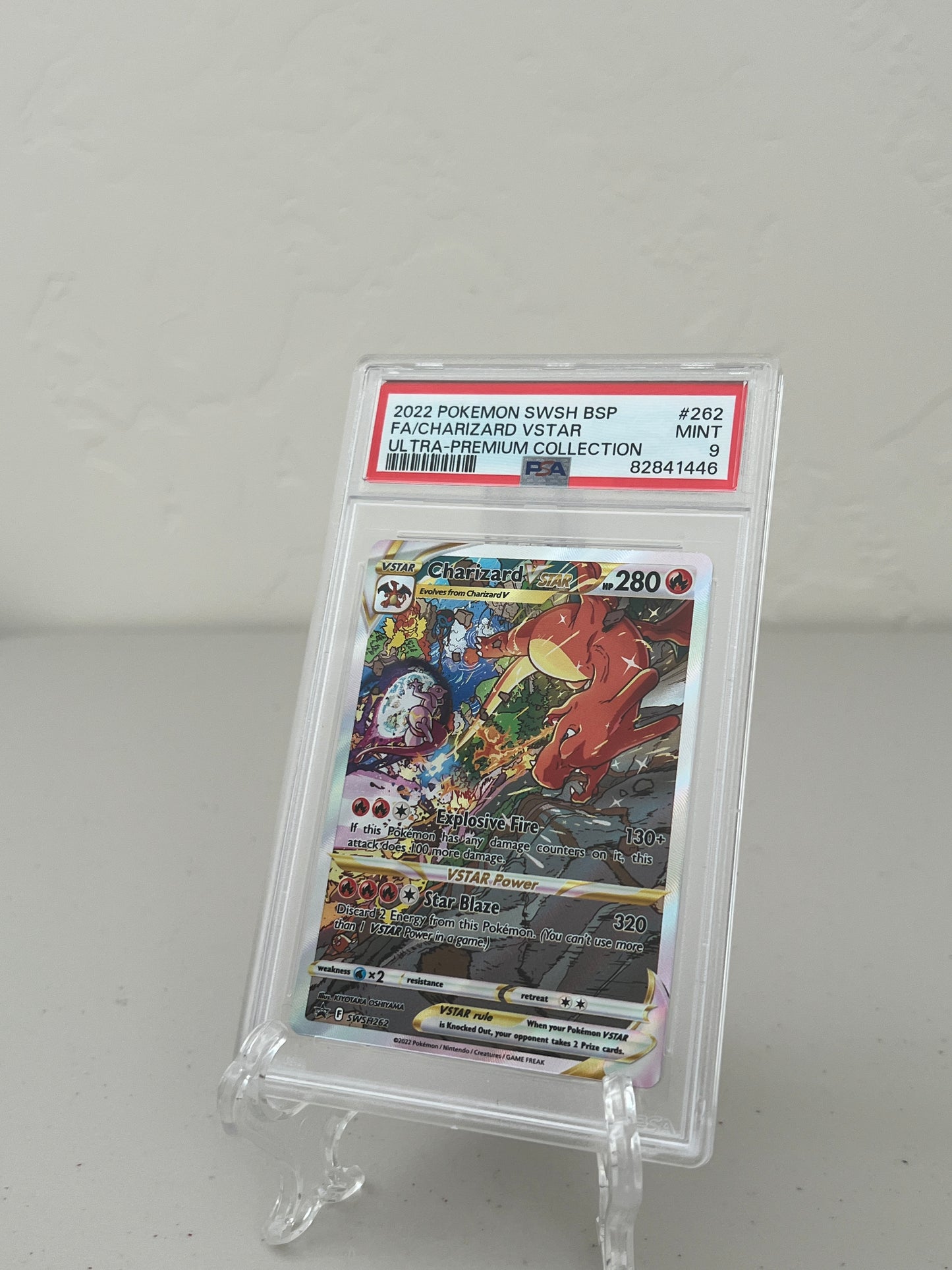 2022 Pokemon Ultra Premium Collection Charizard VSTAR Full Art SWSH262 PSA 9