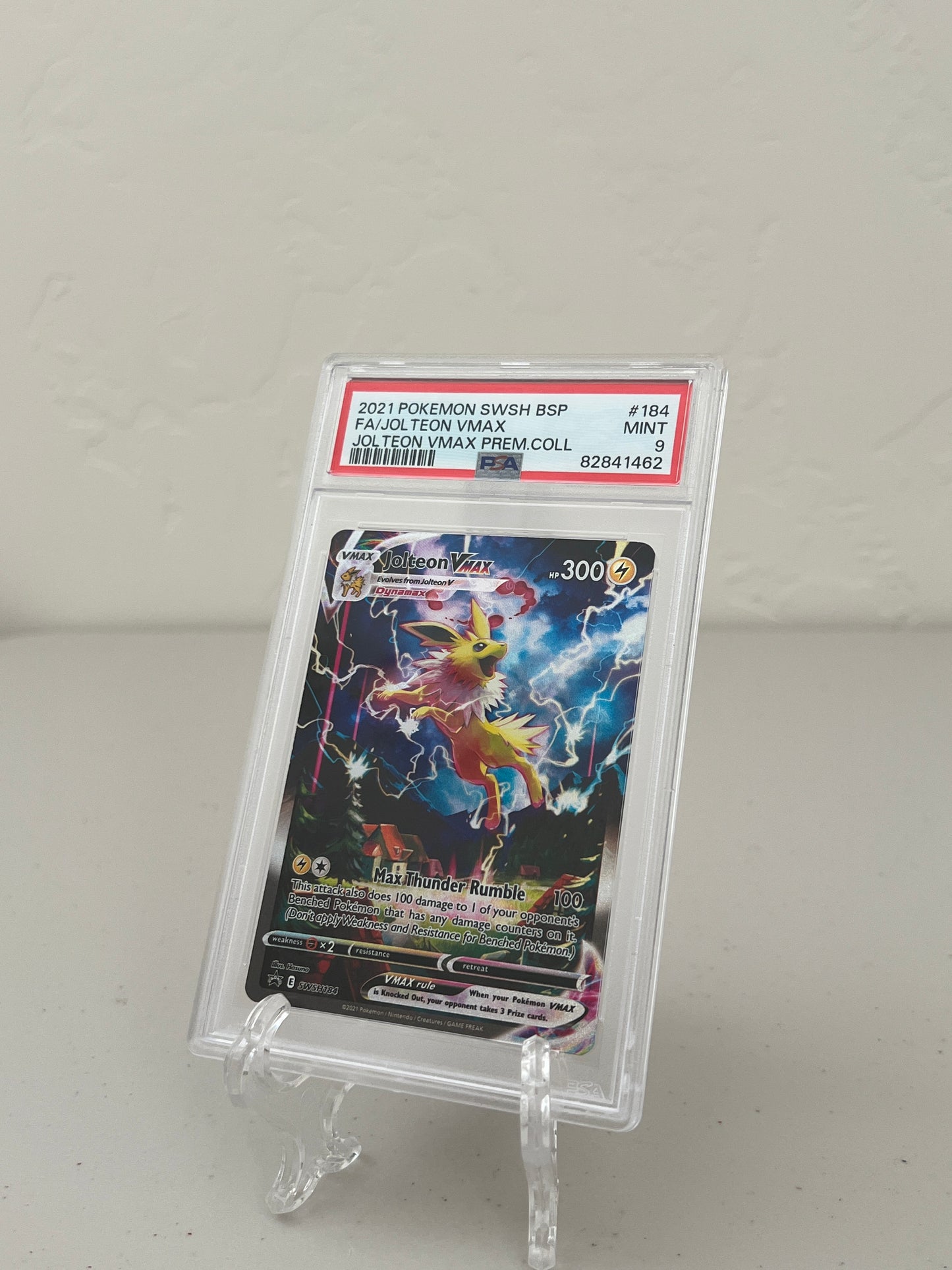 2021 Pokemon Jolteon VMAX Premium Collection SWSH184 PSA 9