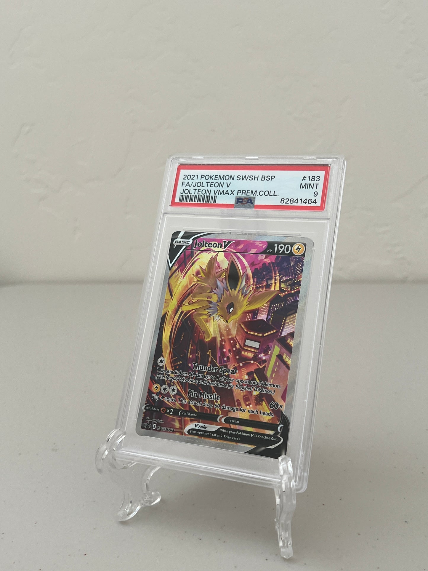 2021 Pokemon Jolteon V Premium Collection SWSH183 PSA 9