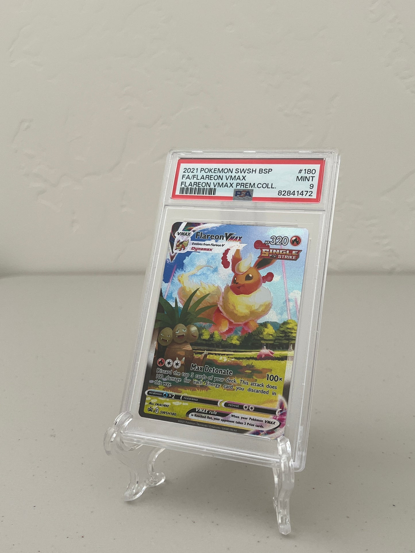 2021 Pokemon Flareon VMAX Premium Collection SWSH180 PSA 9