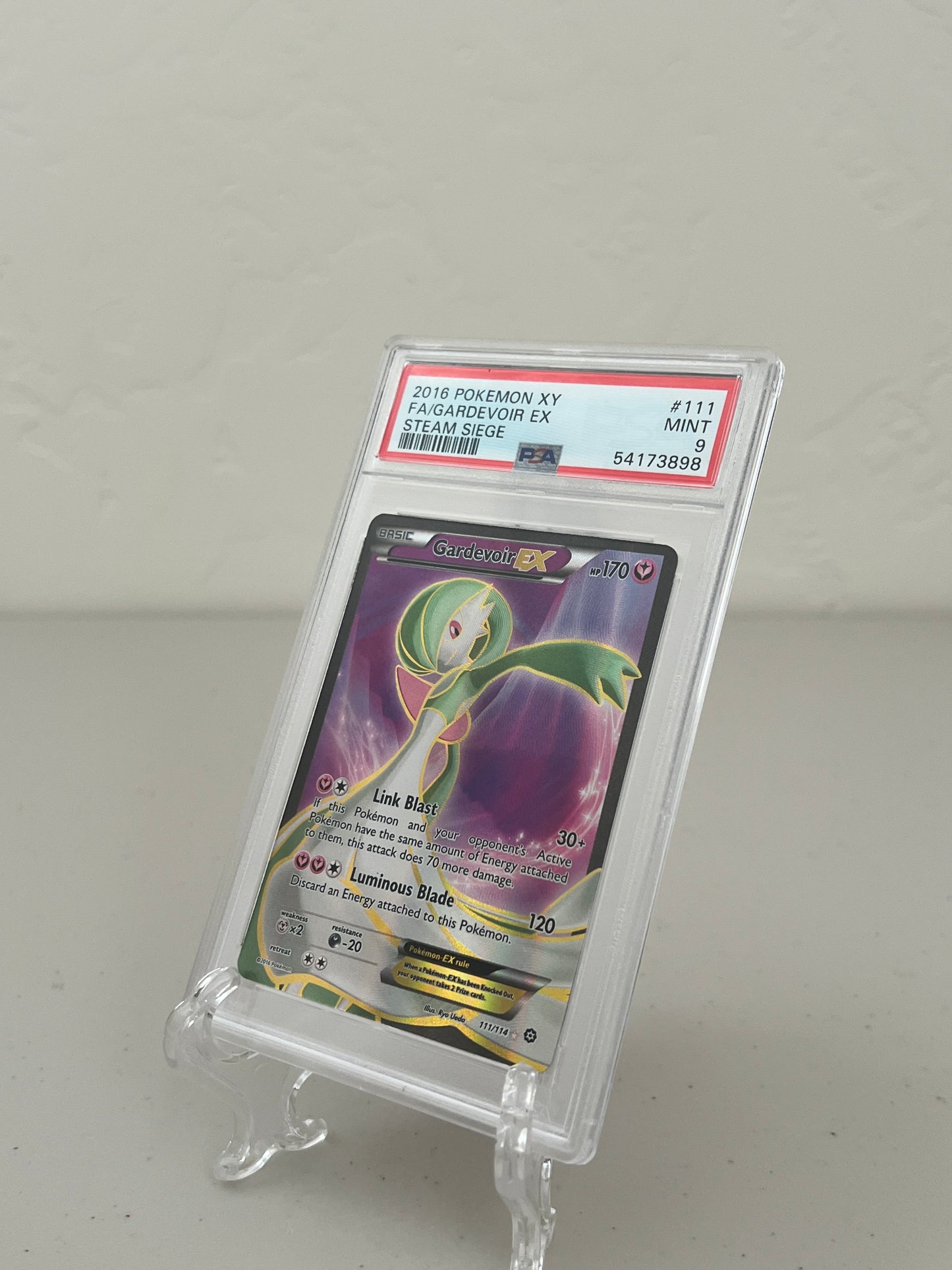 2016 Pokemon XY Steam Siege Gardevoir EX Full Art #111 PSA 9