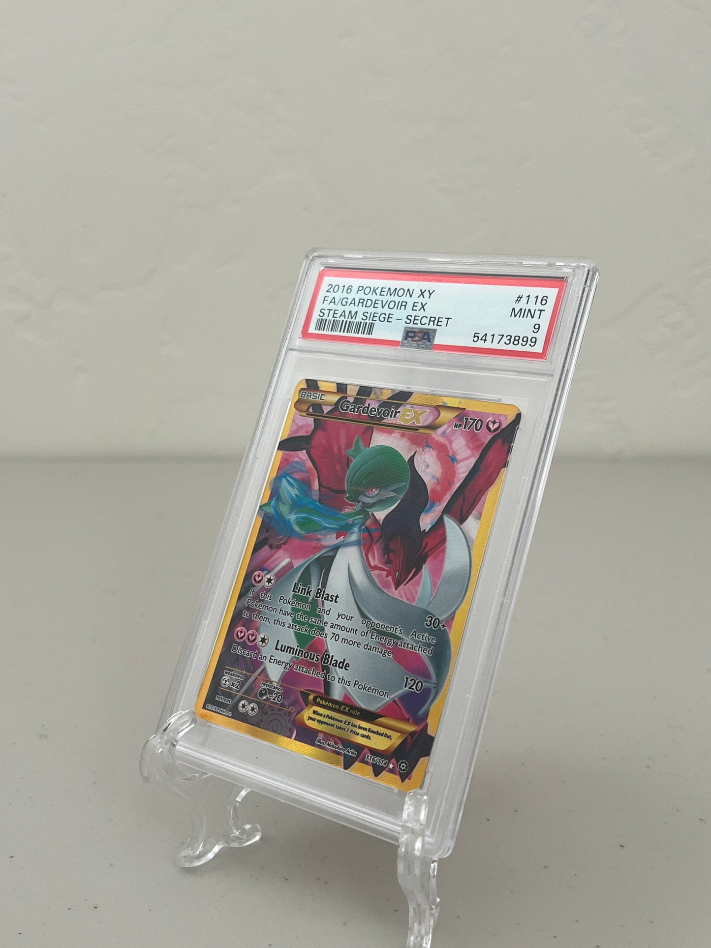 2016 Pokemon XY Steam Siege Gardevoir EX Full Art #116 PSA 9