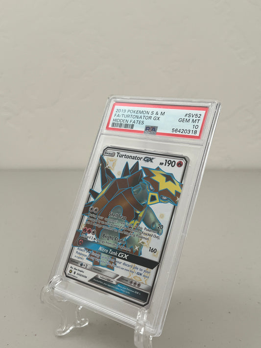 2019 Pokemon Hidden Fates Turtonator GX Full Art #SV52 PSA 10