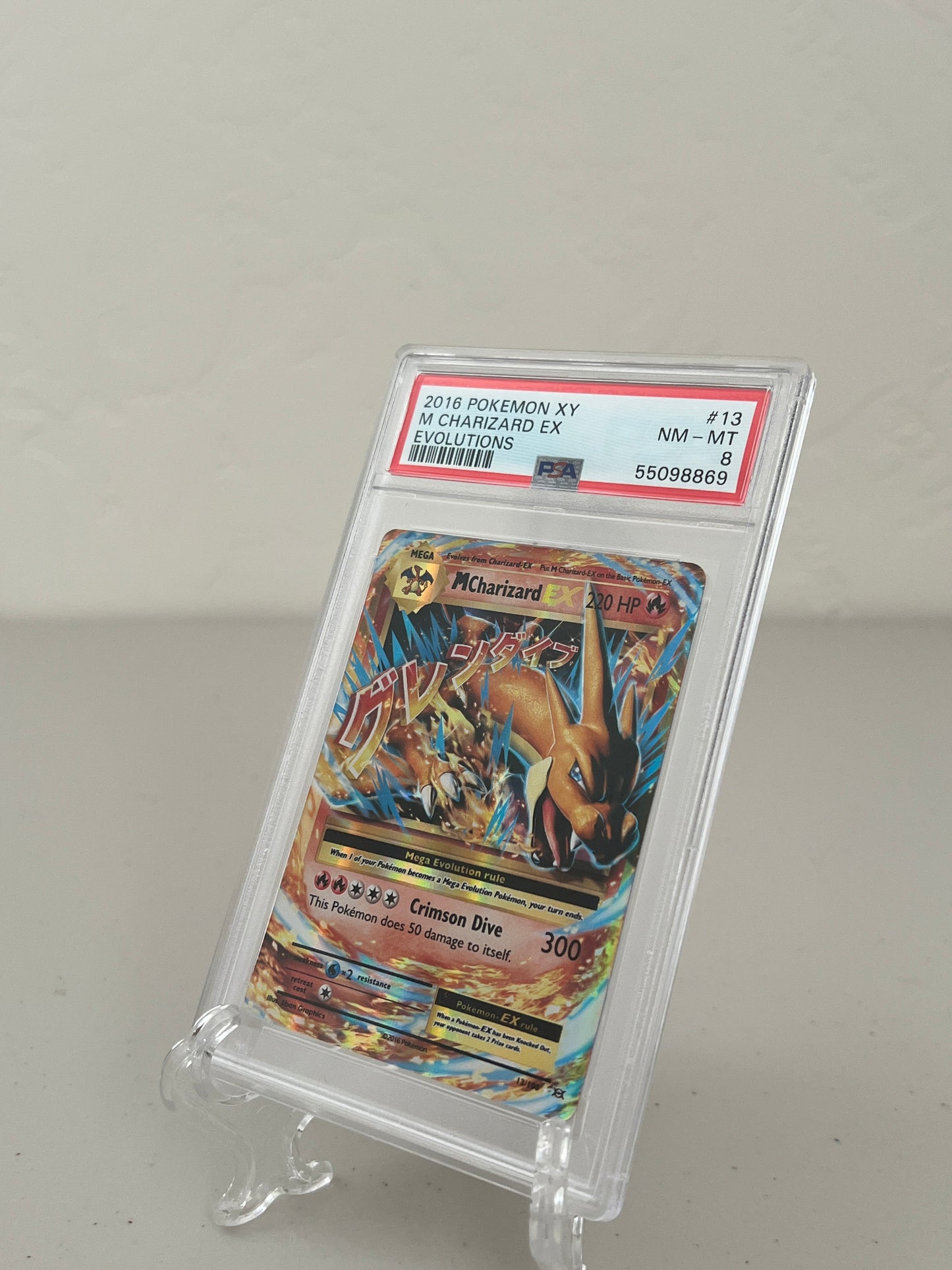 2016 Pokemon XY Evolutions Mega Charizard EX #13 PSA 8