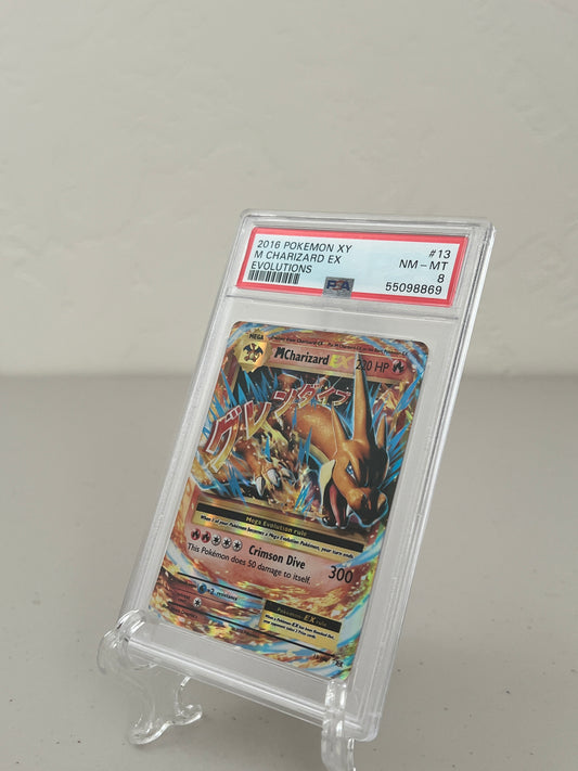 2016 Pokemon XY Evolutions Mega Charizard EX #13 PSA 8