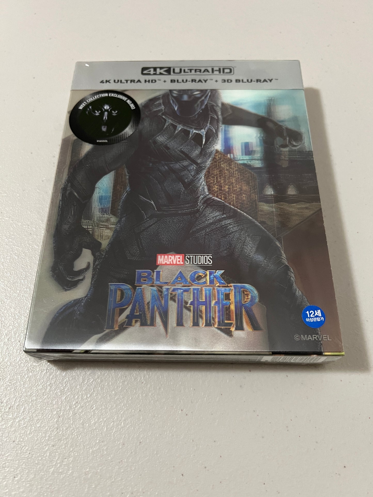 Black Panther (4K UHD + 3D + 2D Blu-Ray) Steelbook Weet Collection Lenticular Full Slip B1