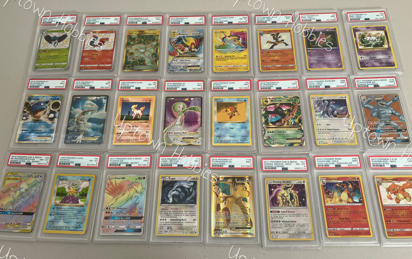 10x Pokemon PSA Graded Card Lot - 2x PSA 10, 1x Guaranteed Graded Charizard