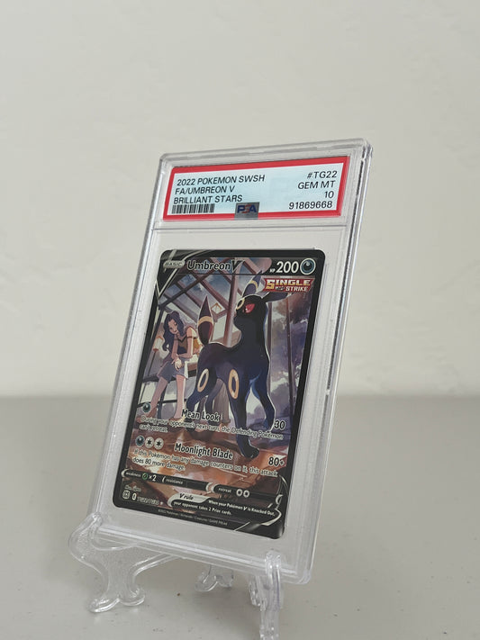 2022 Pokemon Brilliant Stars Umbreon V TG22 Full Art PSA 10