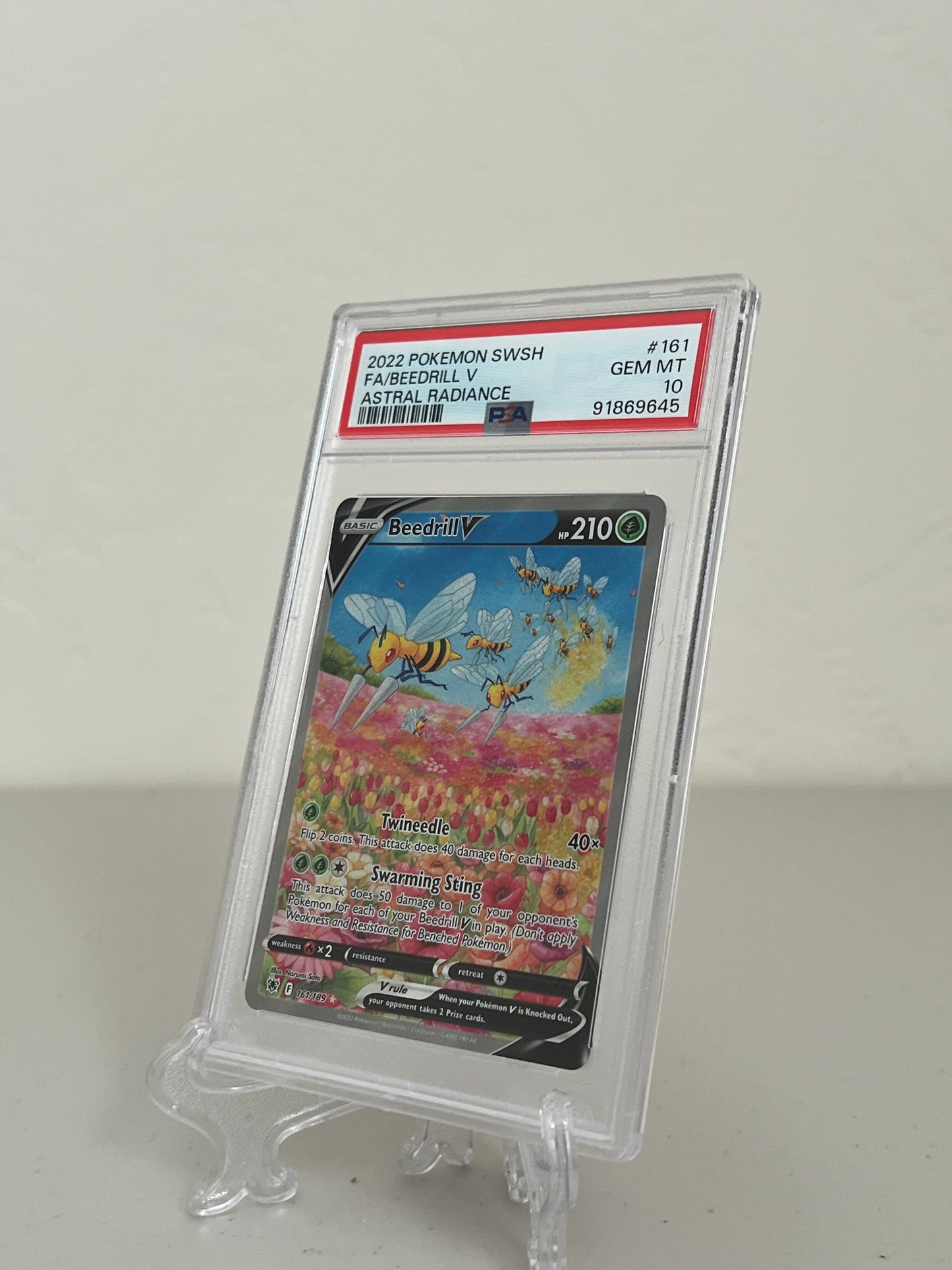 2022 Pokemon Astral Radiance Beedrill V Alternate Art #261 PSA 10