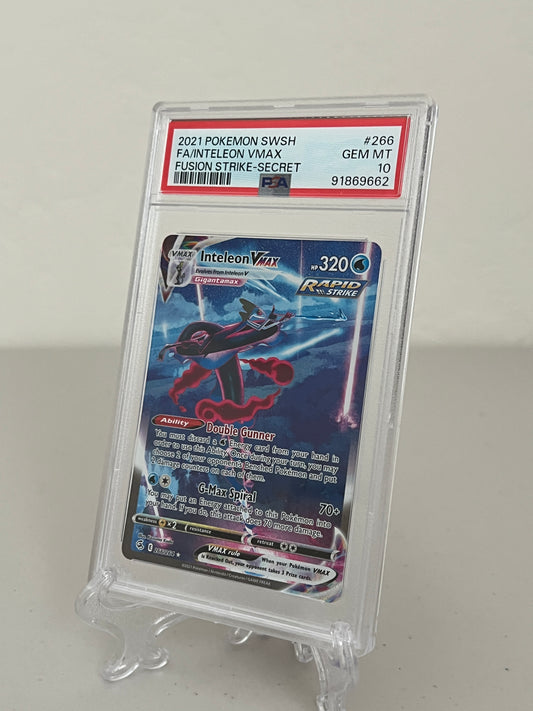 2021 Pokemon Fusion Strike Full Art Inteleon VMAX #266/264 PSA 10