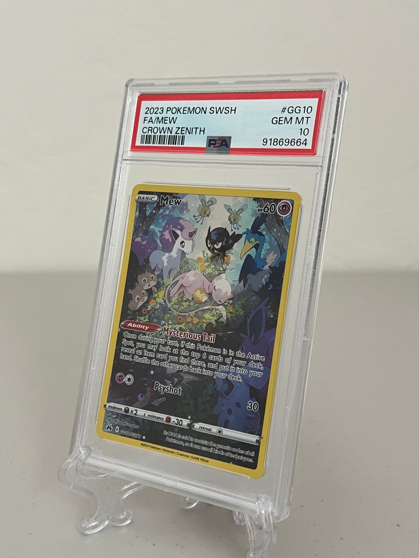 2023 Pokemon Crown Zenith Full Art Mew #GG10/GG70 PSA 10