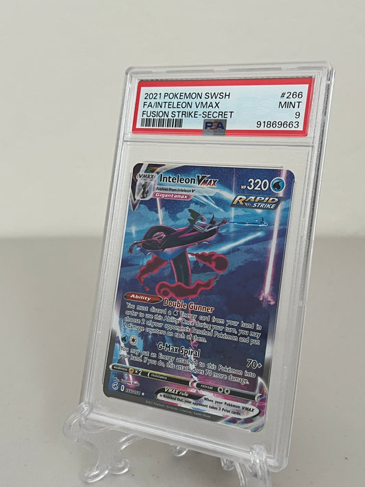 2023 Pokemon Fusion Strike Full Art Inteleon VMAX #266/264 PSA 9