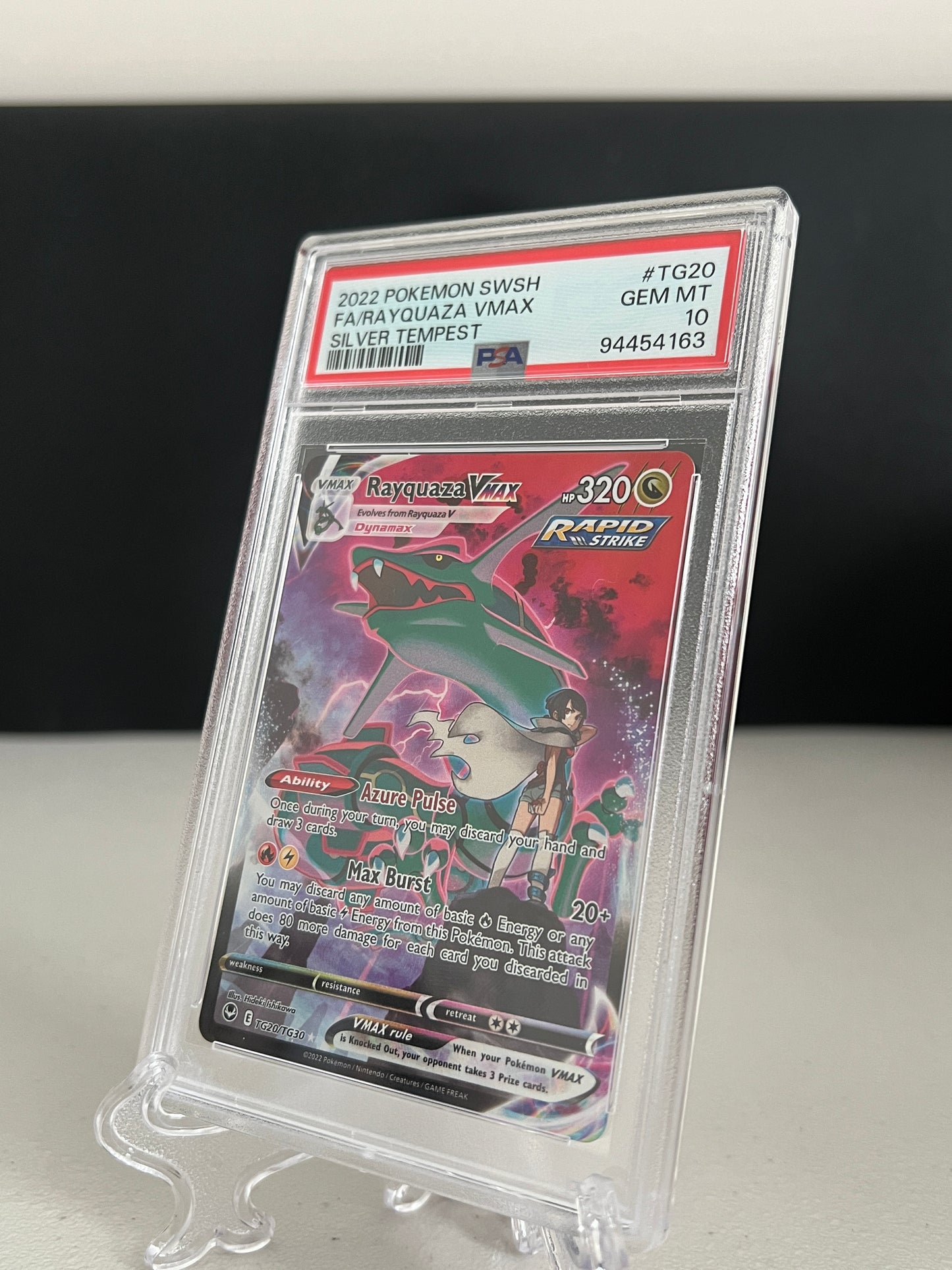 2022 Pokemon Silver Tempest Rayquaza VMAX #TG20 PSA 10