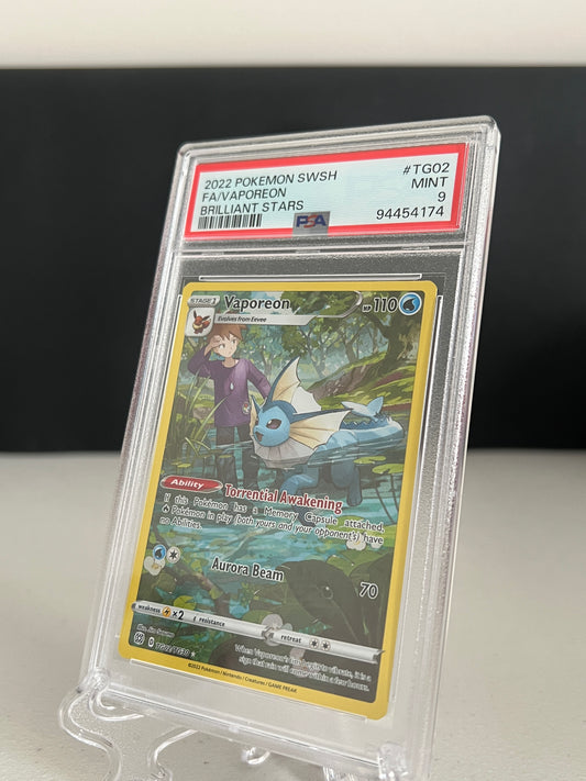 2022 Pokemon Brilliant Stars Vaporeon #TG02 PSA 9