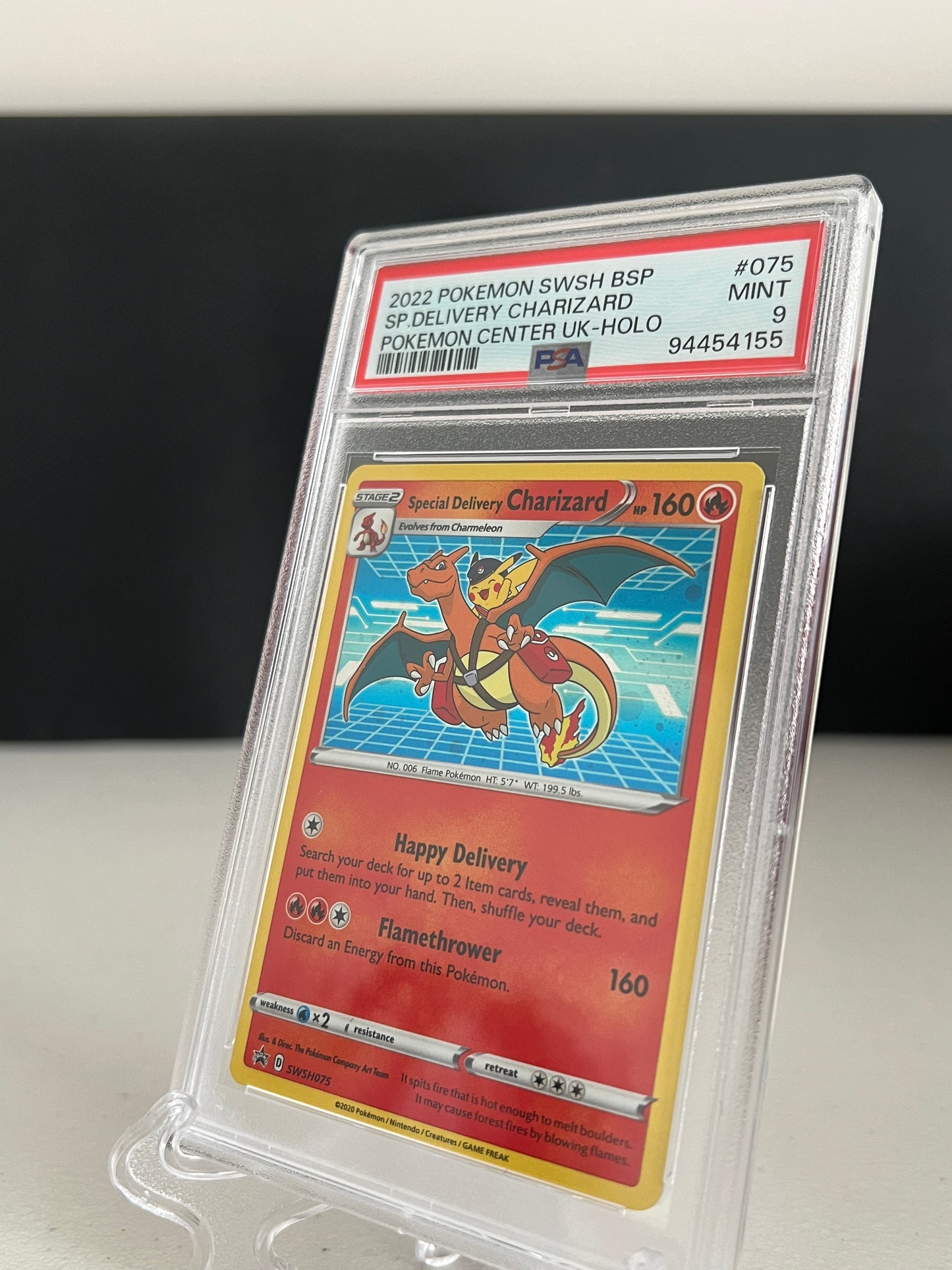 2022 Pokemon Center UK Special Delivery Charizard #SWSH075 PSA 9