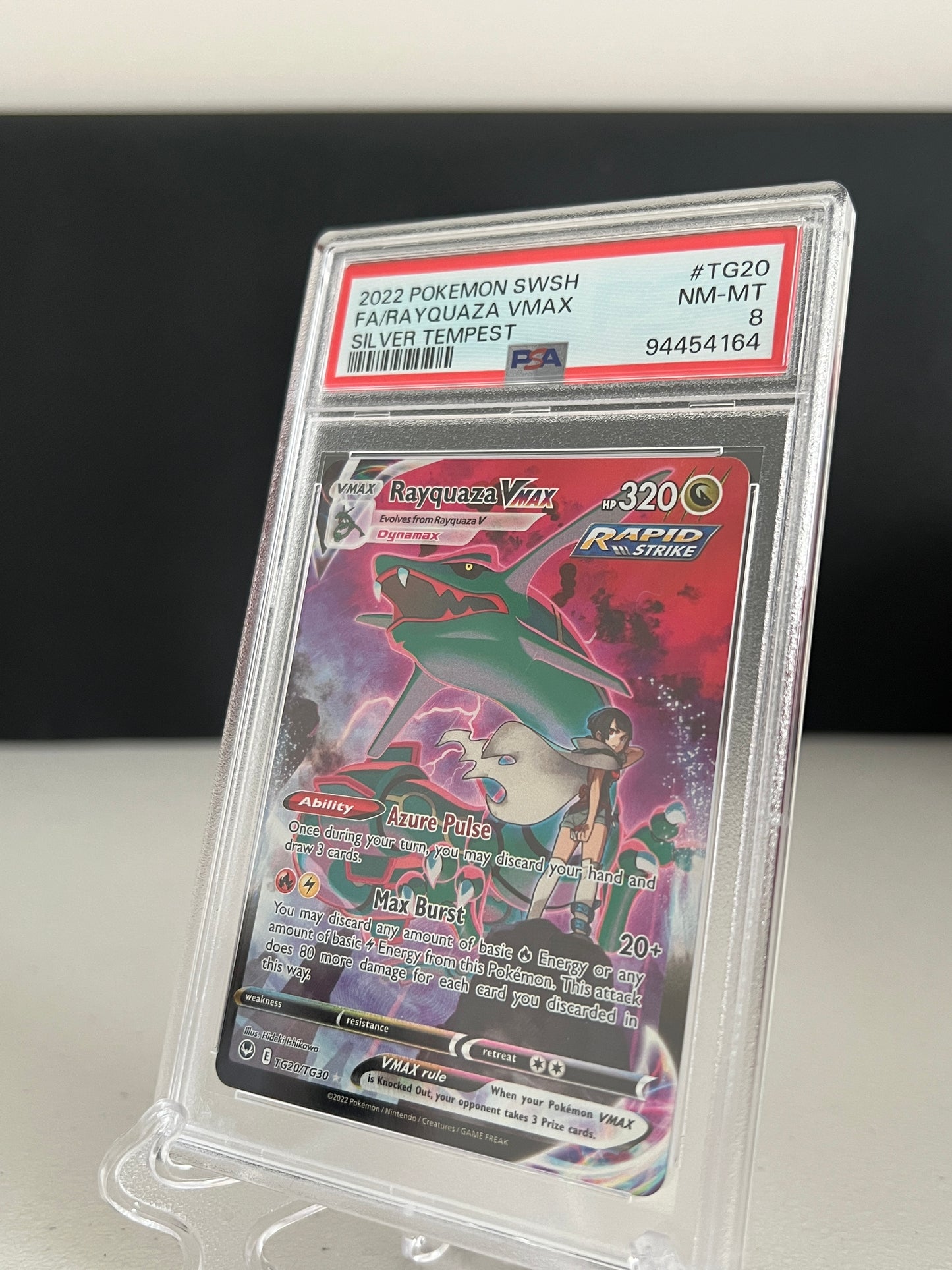 2022 Pokemon Silver Tempest Raquaza VMAX #TG20 PSA 8