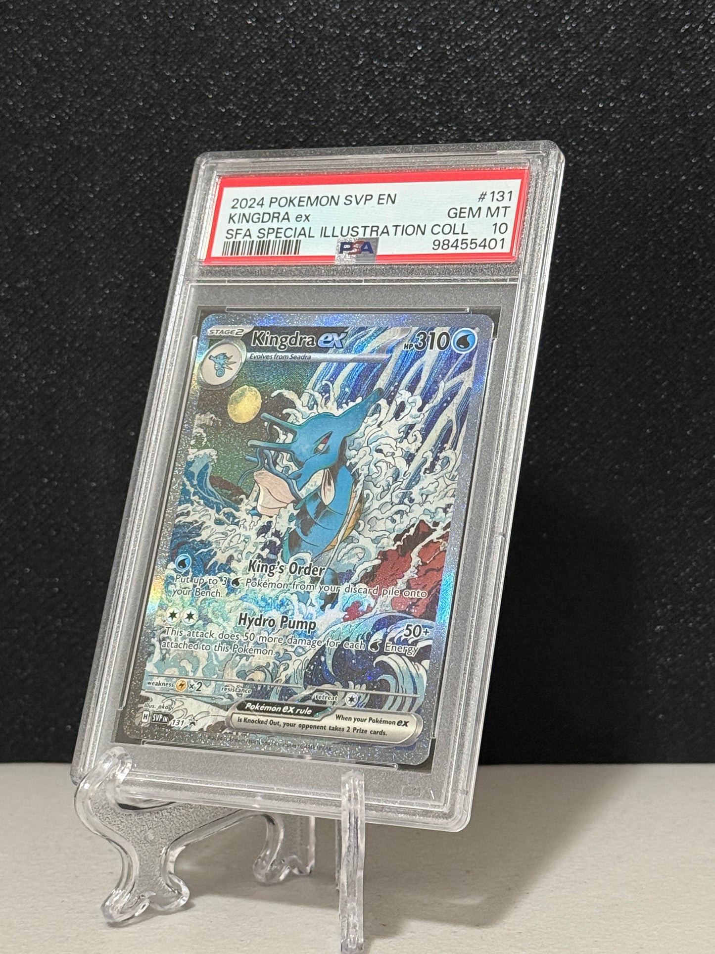 2024 Pokemon Scarlet & Violet Promo Kingdra ex #131 Special Illustration Rare PSA 10