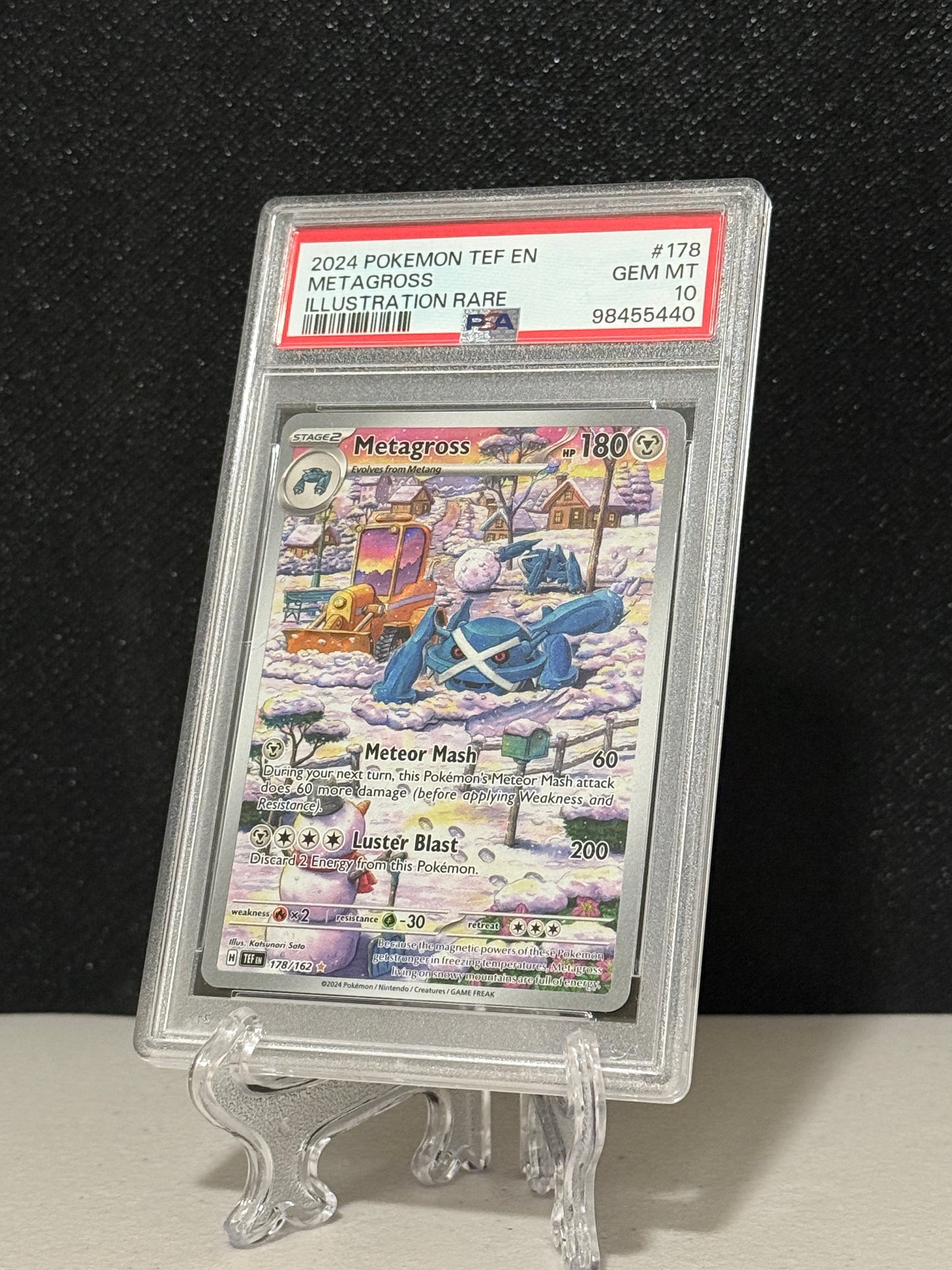 2024 Pokemon Temporal Forces Metagross #178 Illustration Rare PSA 10