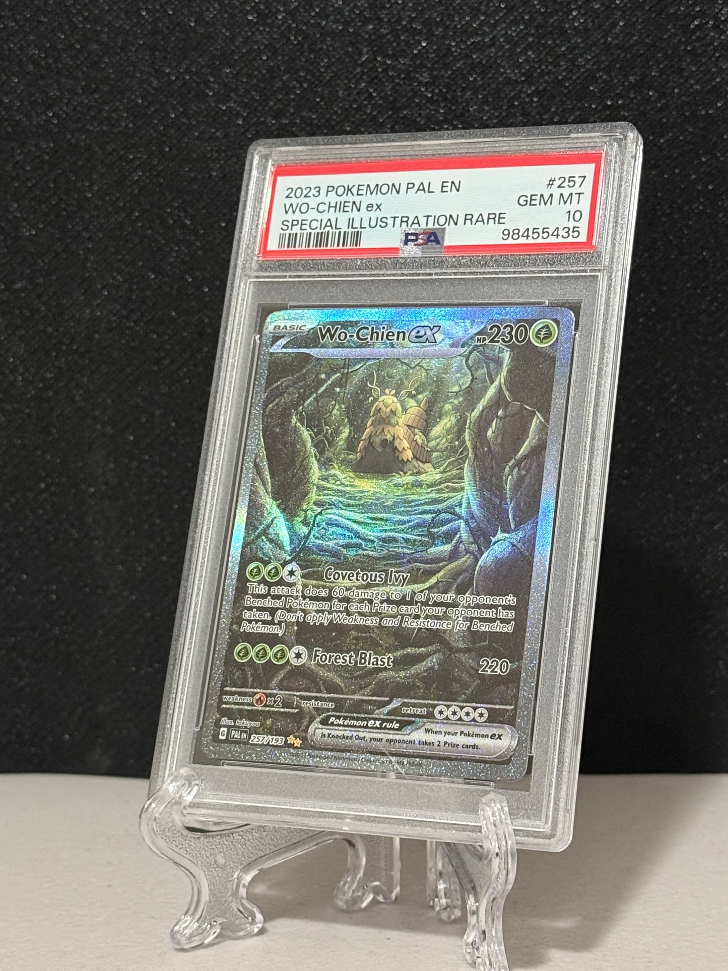 2023 Pokemon Paldea Evolved Wo-Chien ex #257 Special Illustration Rare PSA 10