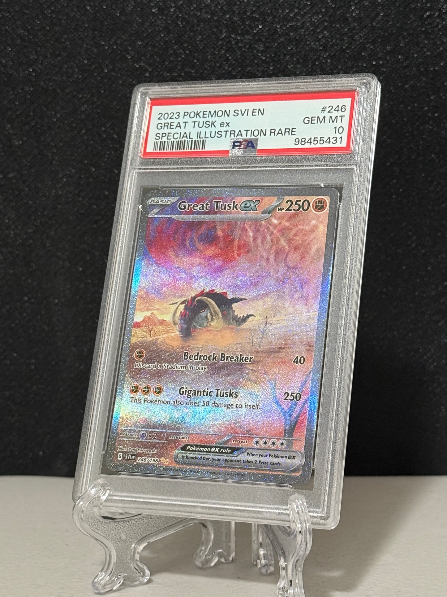 2023 Pokemon Scarlet & Violet Great Tusk ex #246 Special Illustration Rare PSA 10